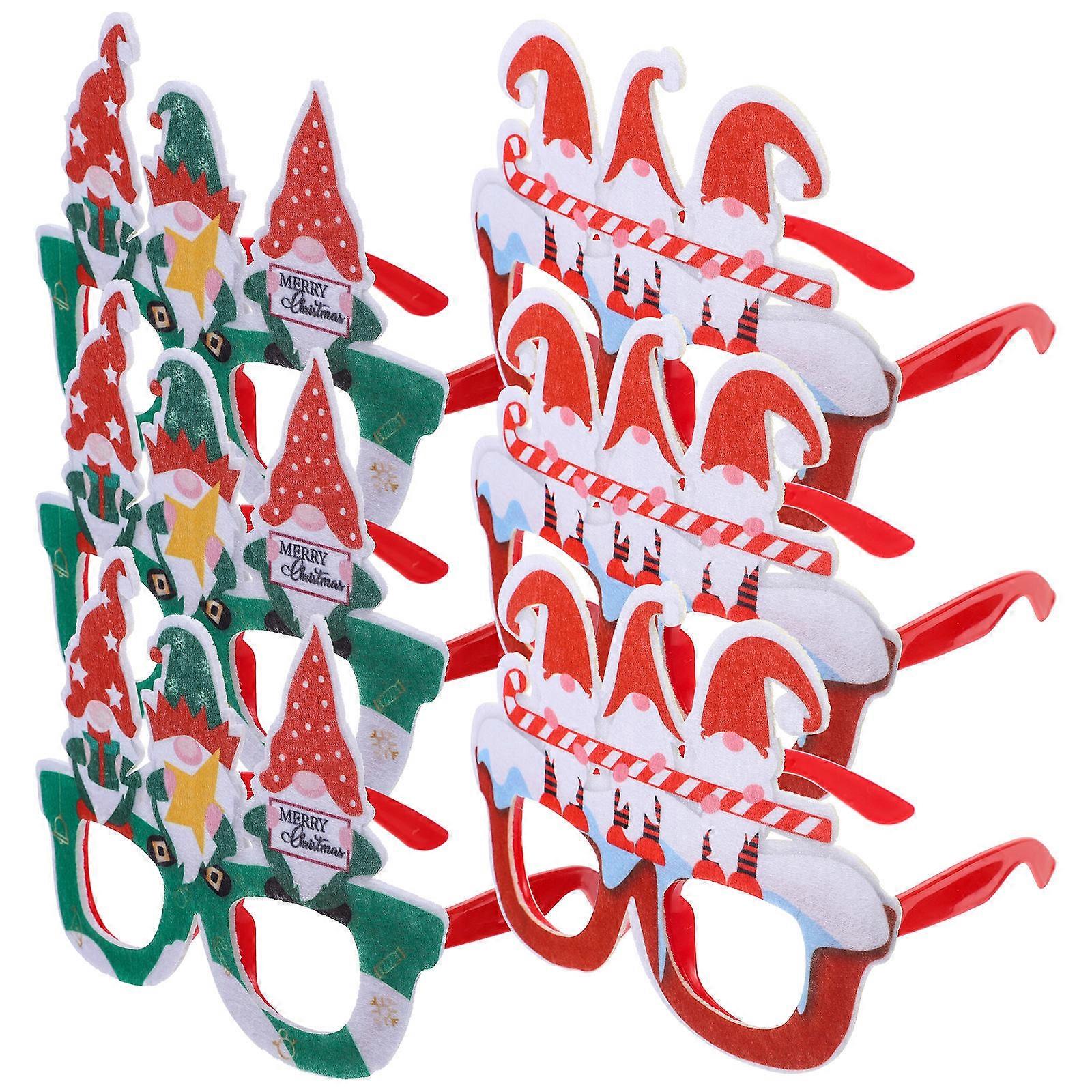 Christmas Party Decorative Glasses Assorted Color Plastic Frames for Photo Props and Children's Fun