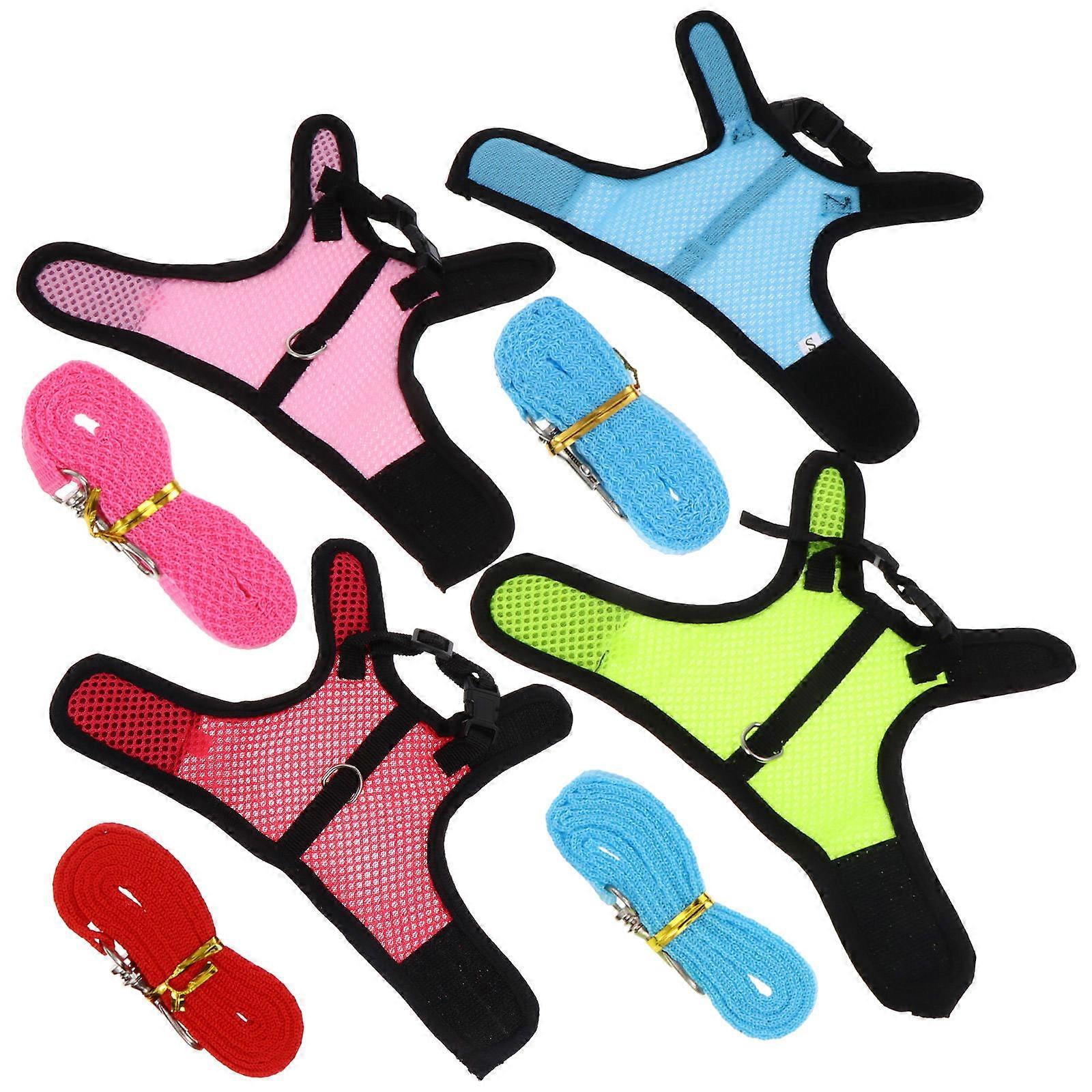 Rabbit And Hamster Vest Shape Harness With Leash Suitable For Outdoor Activities In Assorted Color