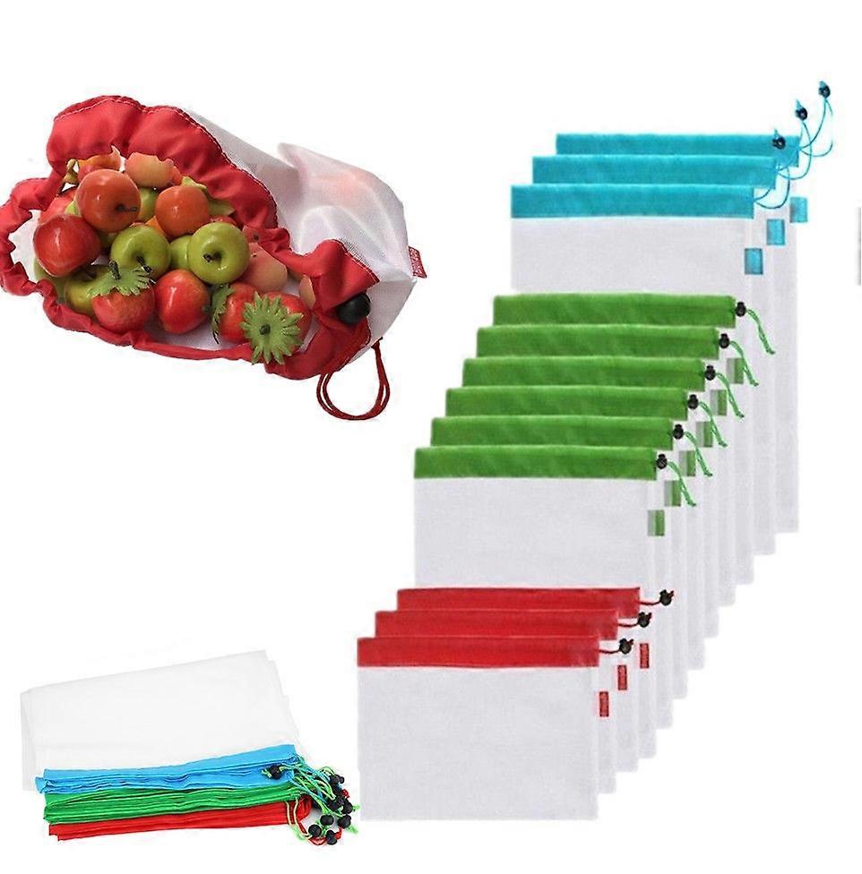 Obst- und Gemüsesäcke, waschbare Netzgewebe für Obst, Gemüse und Spielzeug
