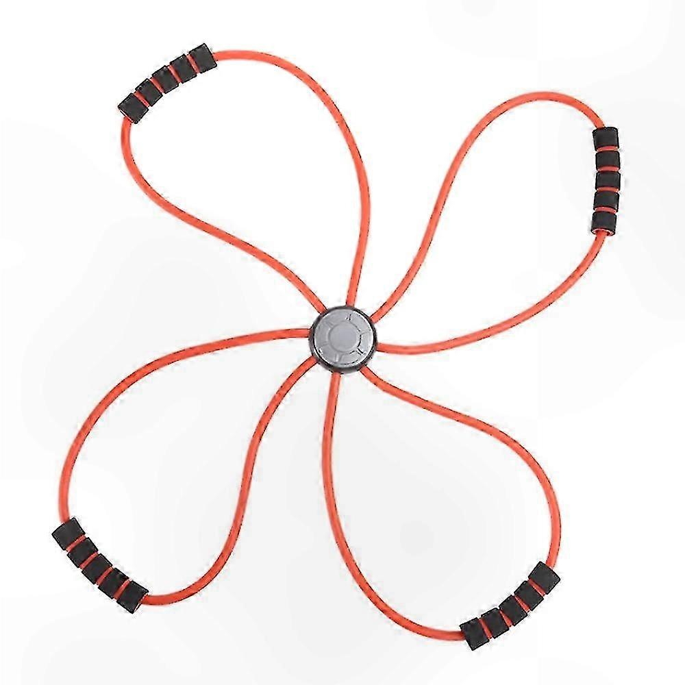 حزام المقاومة المتقاطع الأساسي للنساء اللواتي يمارسن الرياضة ، شريط تمارين اللياقة البدنية مع مقابض لتدريب قوة اليوغا بيلاتيس ، أنبوب حلقة مرنة من اللاتكس ، أحمر