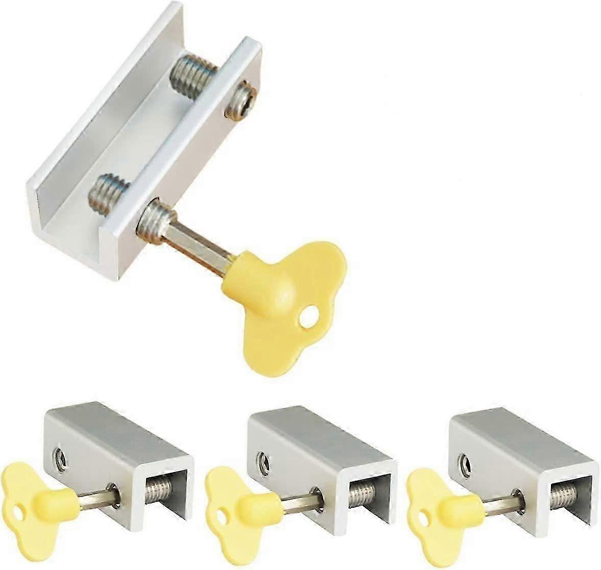 Window Locks, Pack Of 4 Aluminum Sliding Window Locks, Security Lock