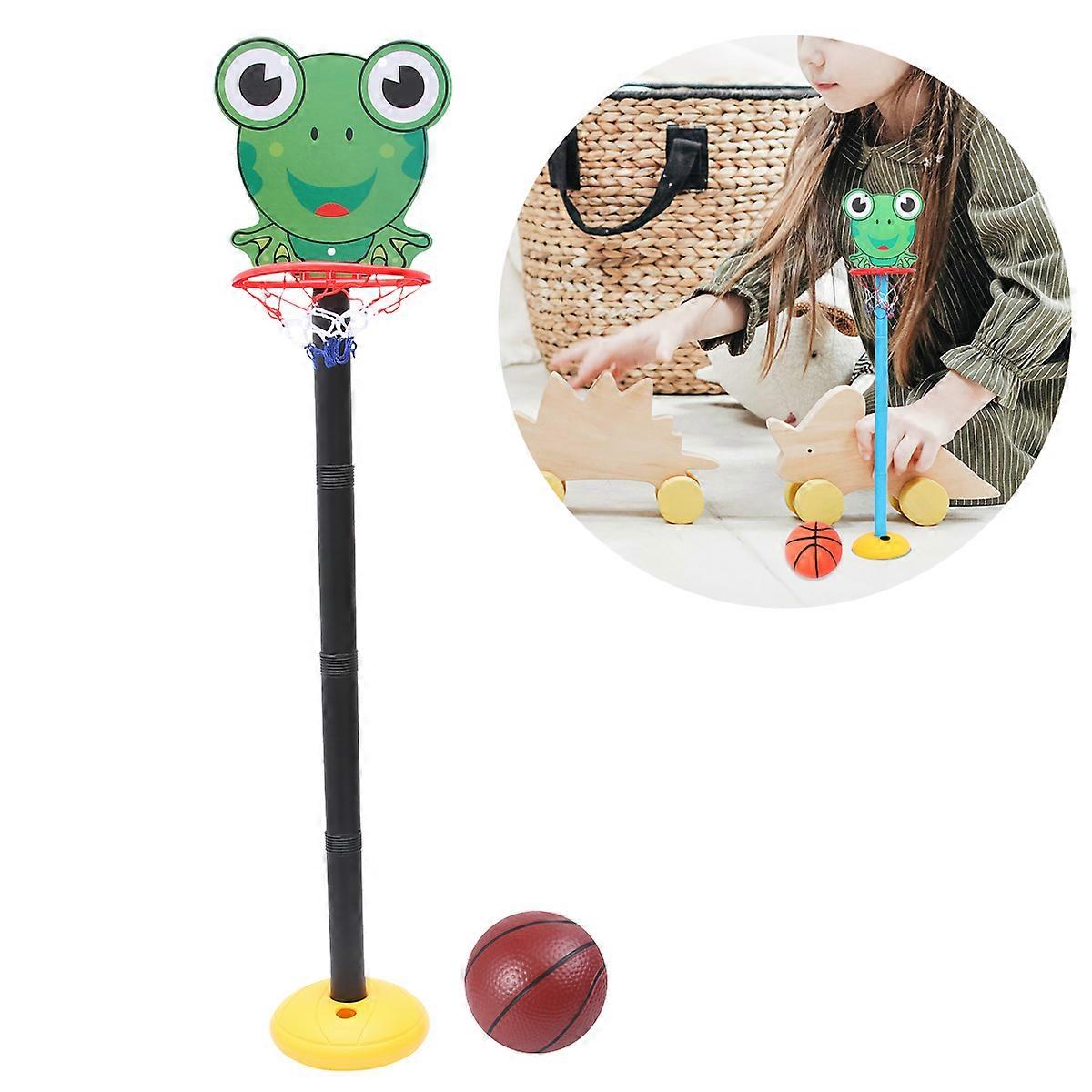 Kids Basketball Toy Cartoon Liftable Basketball Rack Set for Playing