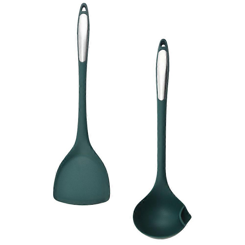 1 Set Of Multipurpose Silicone Utensils Ideal For Kitchen Use Featuring High-Temperature Resistant Design In Olive Green Color