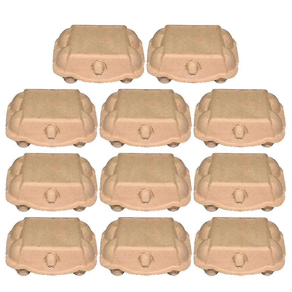 Khaki Paper Pulp Egg Box for Protective Use 20Pcs Reusable Egg Carton Tray