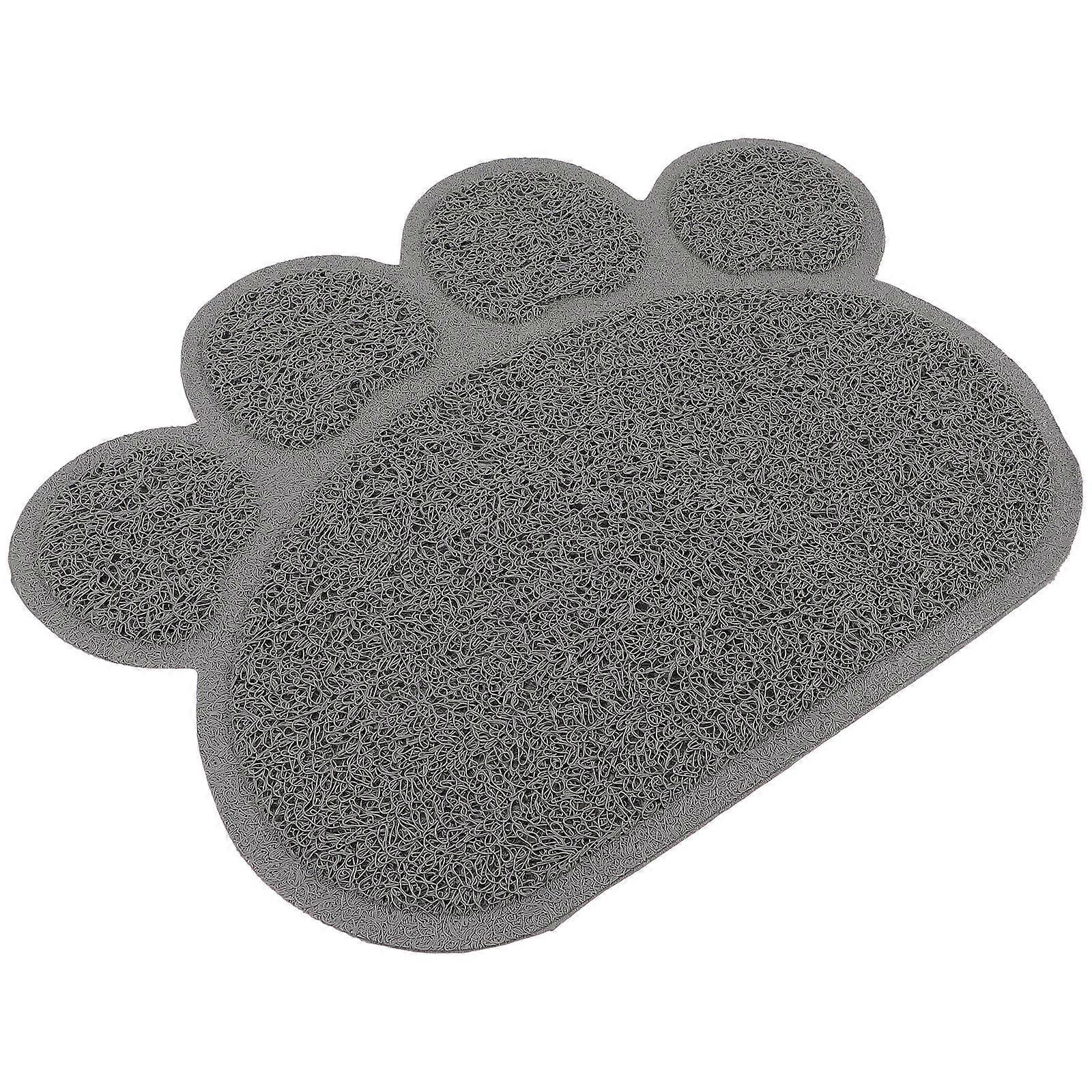 Scratch-resistant Indoor Cat Litter Mat With Grey Color Easy To Clean 40x30cm 2Pack