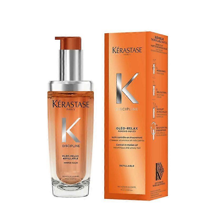 Kerastase Oleo-Relax Hair Oil Morpho Huile Refillable Bottle, for Dry and Frizz-prone Hair with Marula Oil 75ml