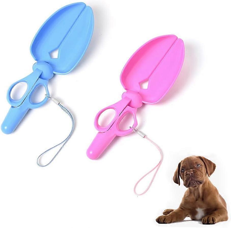 2 Pack Dog Pooper Scooper Mini Portable Pet Waste Poop Scissor Scoop