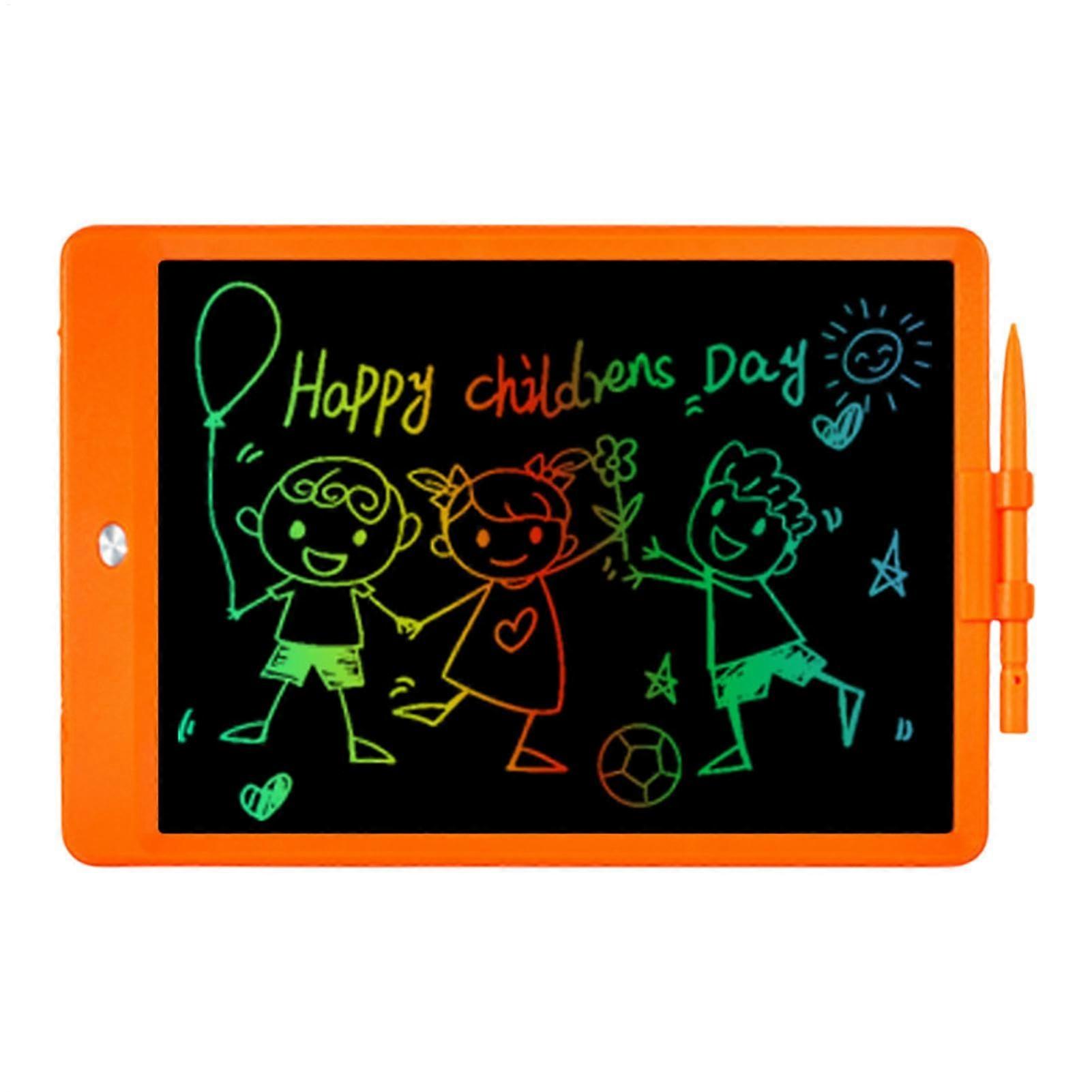 LCD Drawing Pad for Kids | Orange LCD Writing Tablet, Portable Drawing Board, Learning Toy for Toddlers and Children