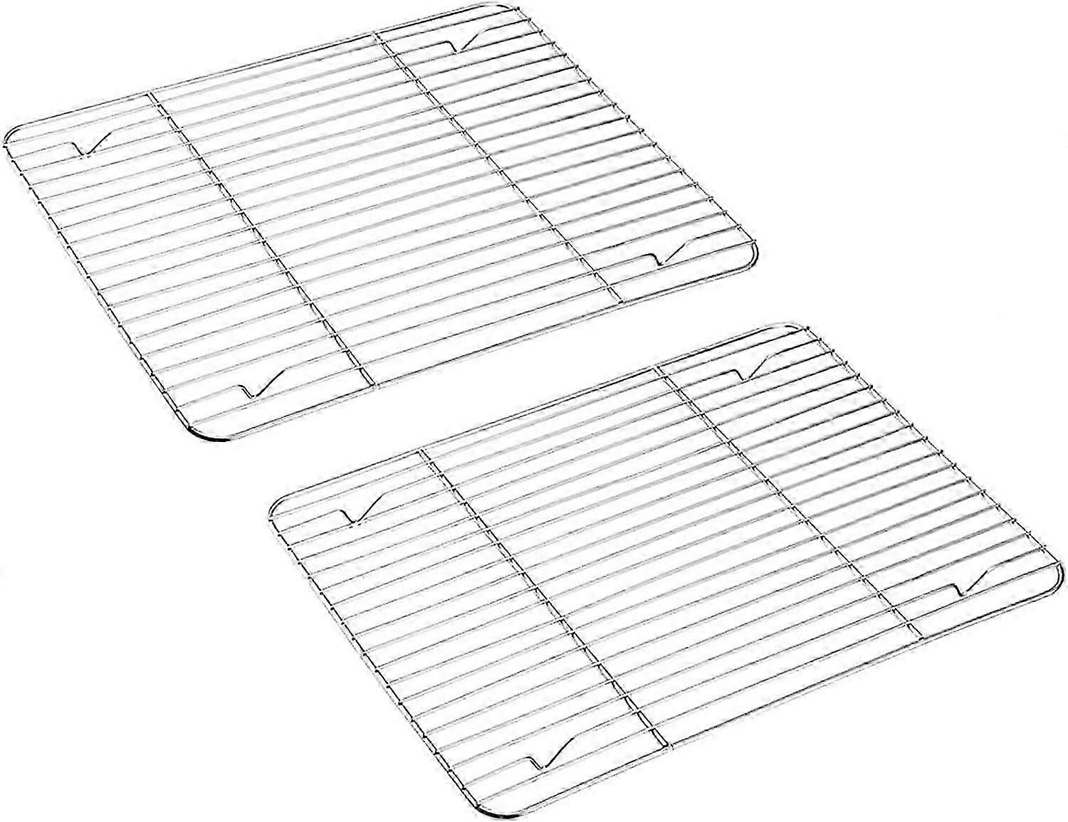 Set of 2, Cooling Grid, Stainless Steel Cake Grid for Roasting, Baking, Grilling, Cooling, Cooling,Healthy and Durable, Rust-Free and Dishwasher-Safe