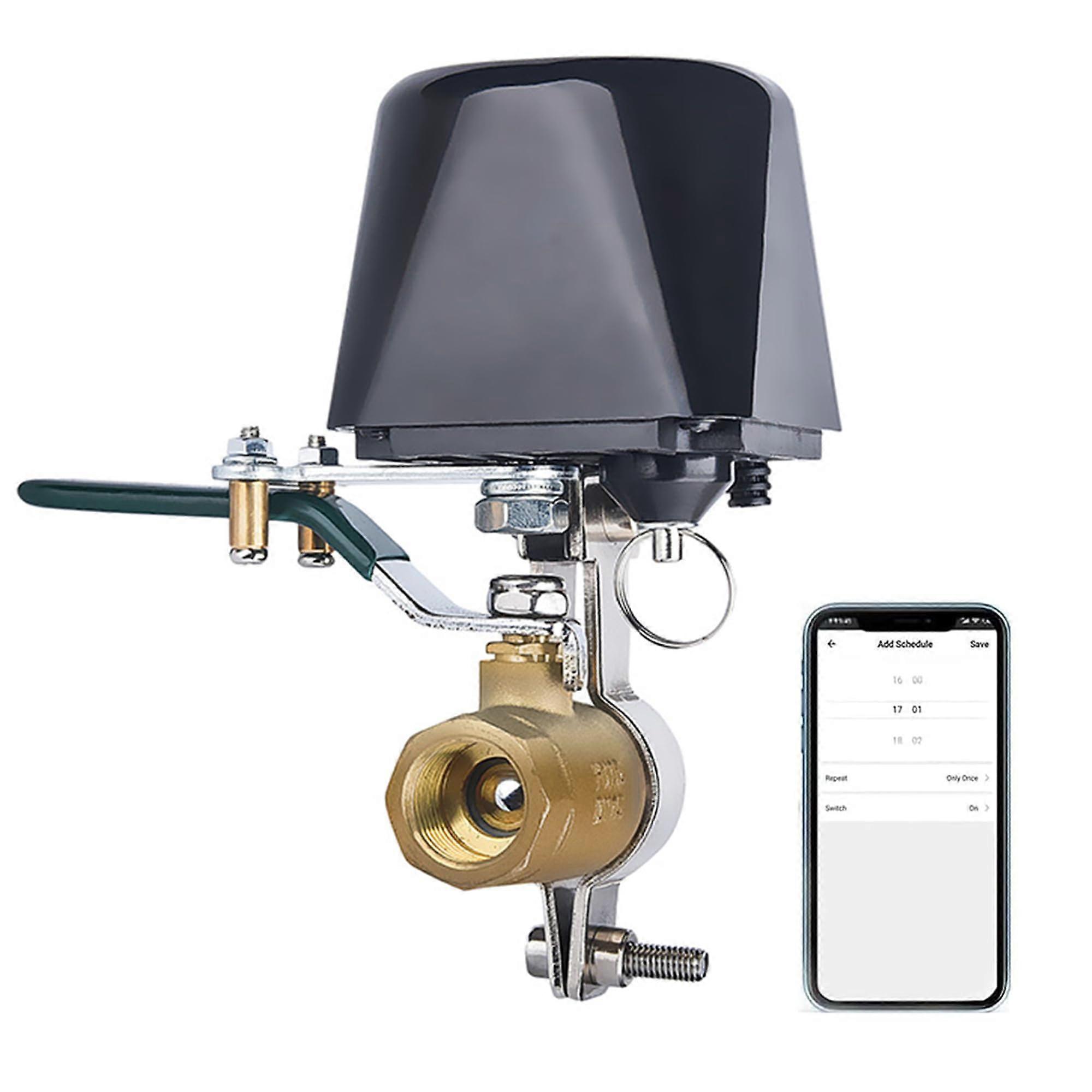 Smart Water Valve: WiFi, App Control, Alexa/Google, Metal, 1' Inlet, 1.25' Outlet