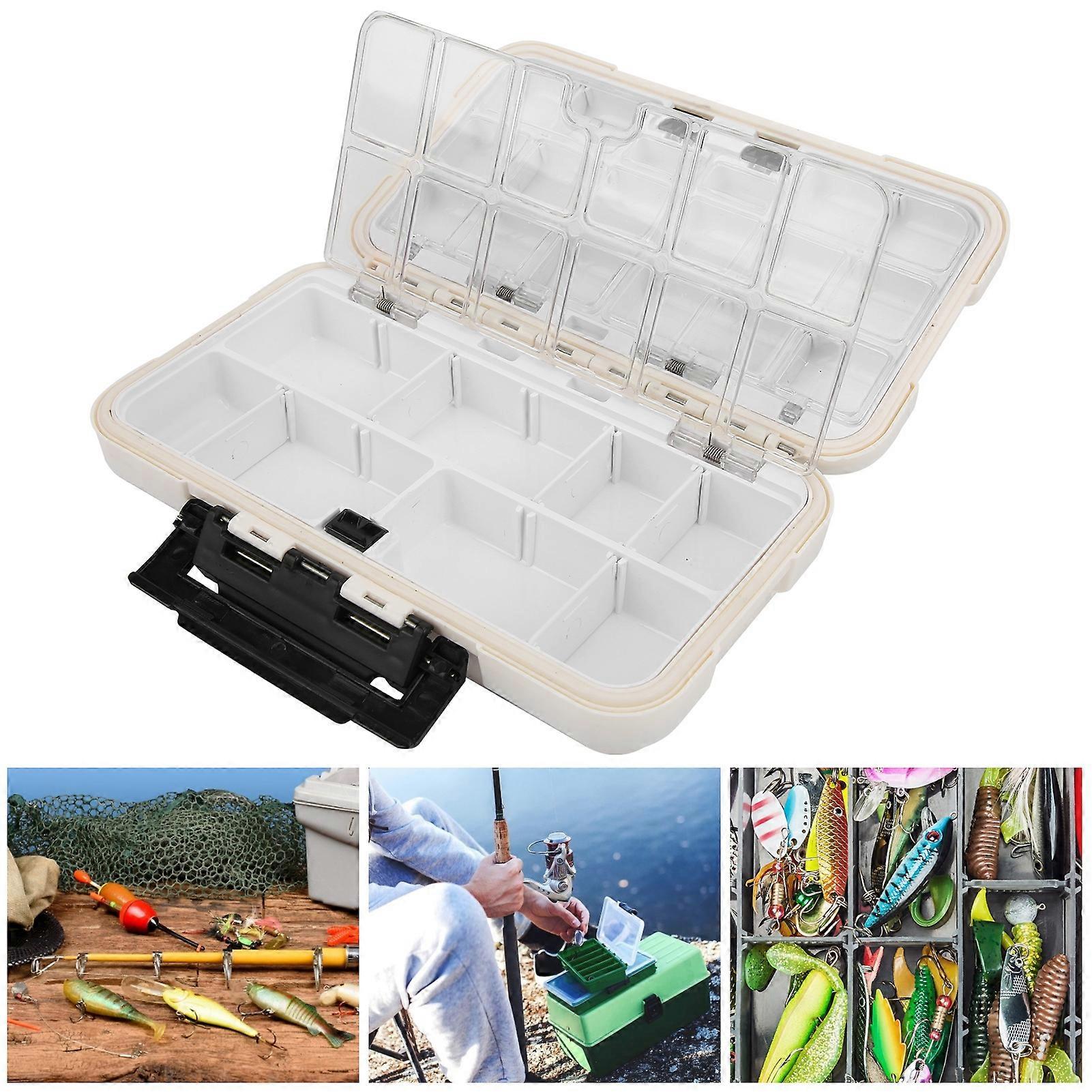 Fishing Tackle Box Waterproof Multi-Compartment 13.2oz Plastic