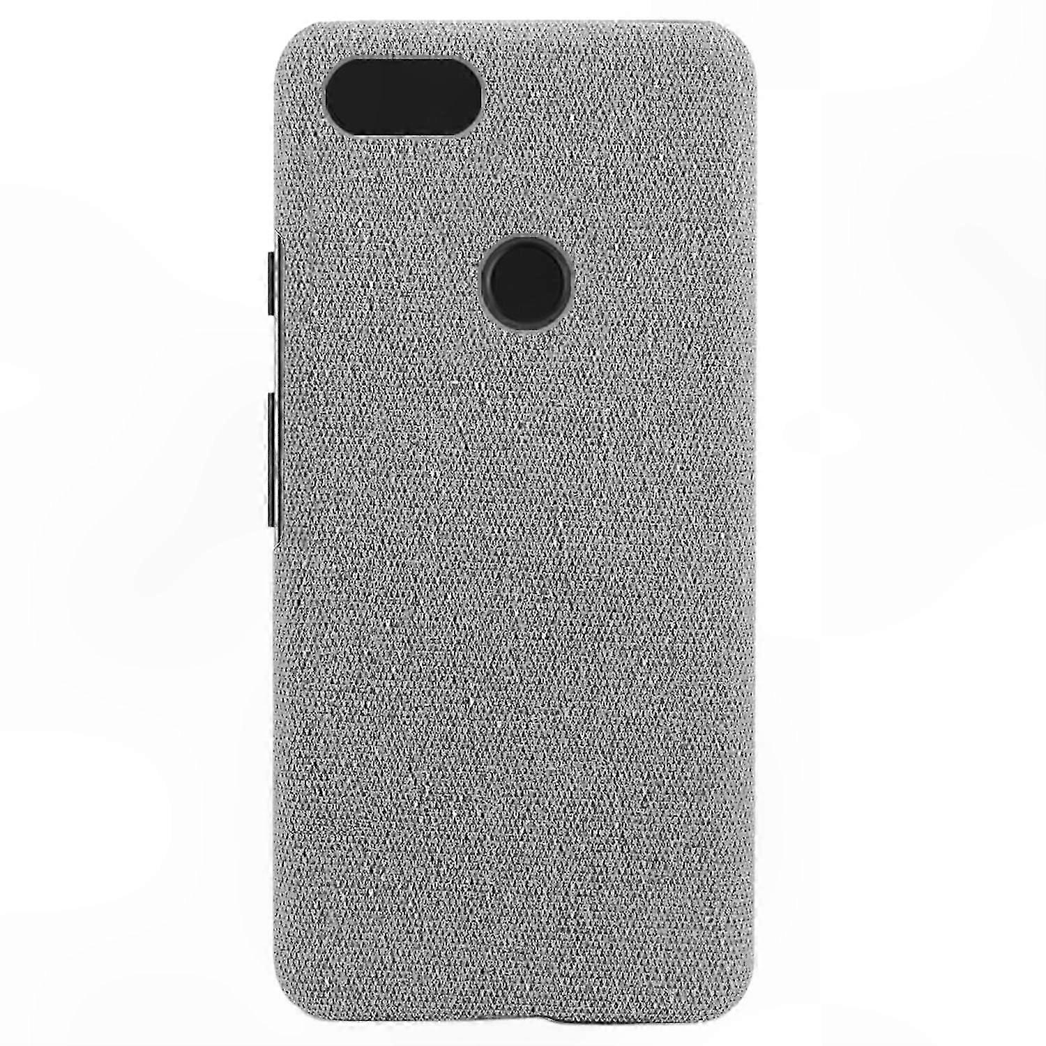 Leather Pattern Phone Case, Anti-Drop Protective Cover for Pixel 3, Light Grey