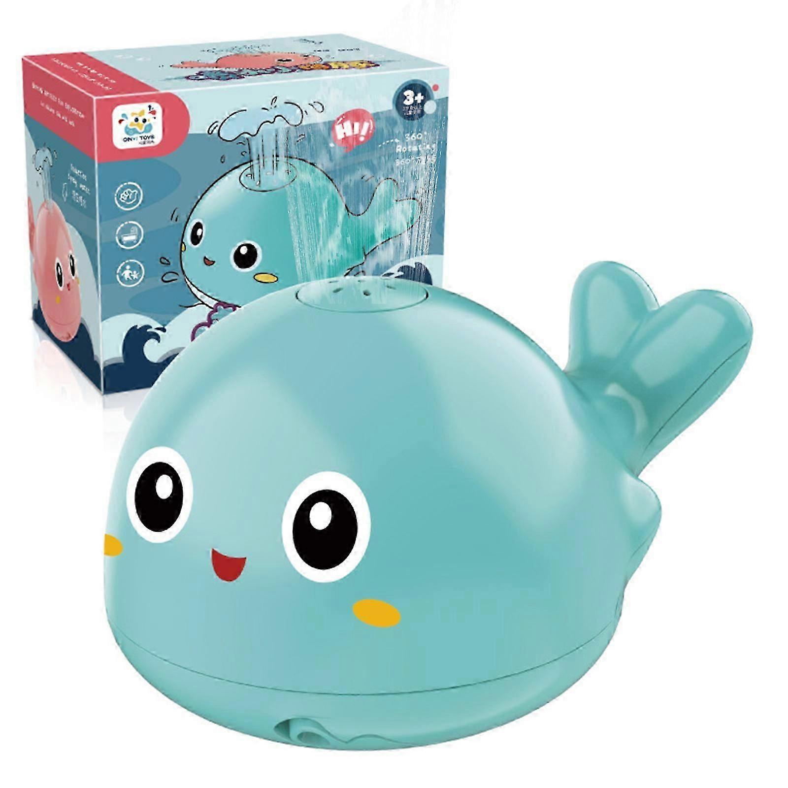 Baby Light Up Whale Bath Toys, Sprinkler Automatically Induction Bath Tub Toy for for Toddlers 3 4 5 Years Old Boys and Girls Kids