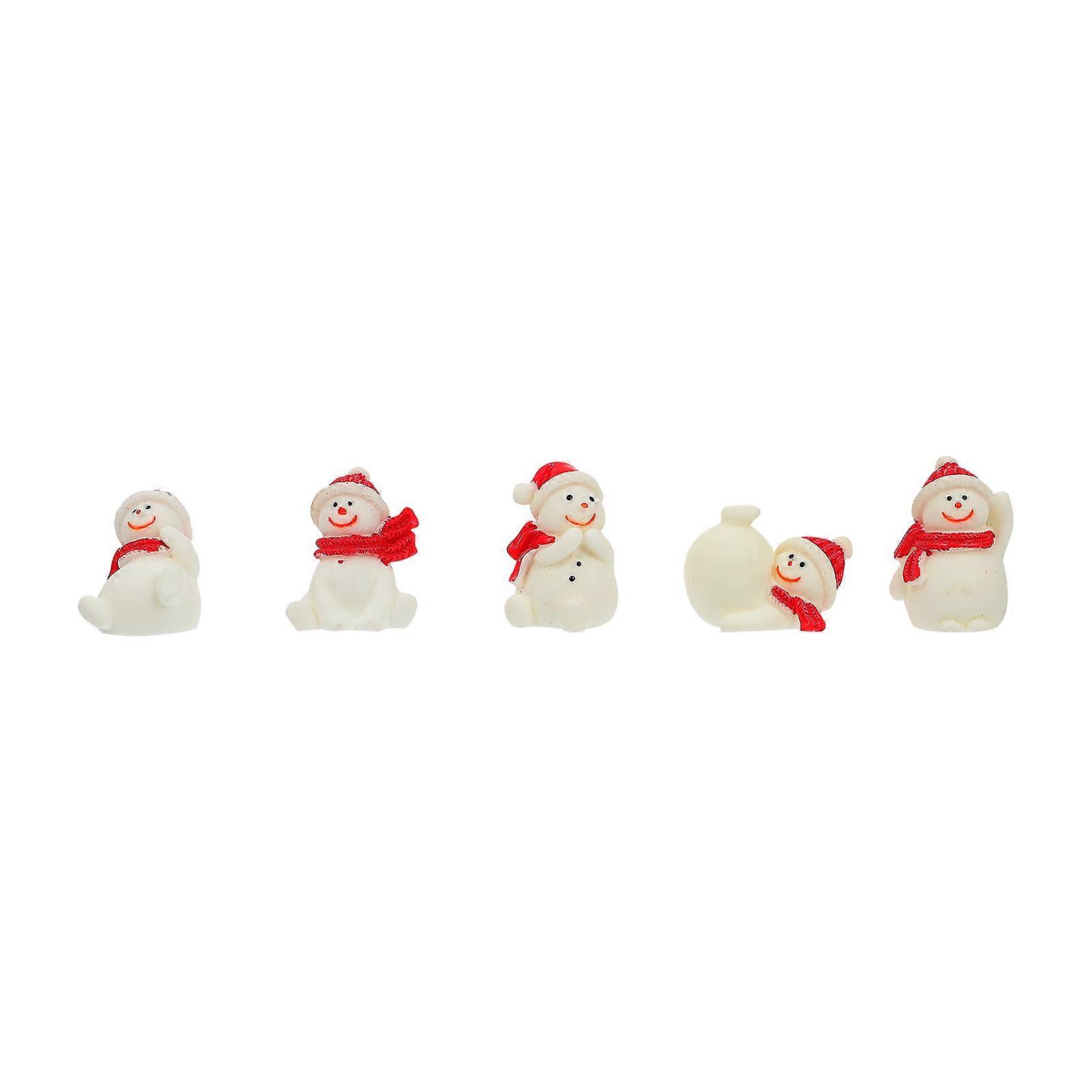 Here's a polished and professional product description based on your input:

 

**5PCS Christmas Snowman Aquarium Decor – Resin Craft Ornament for