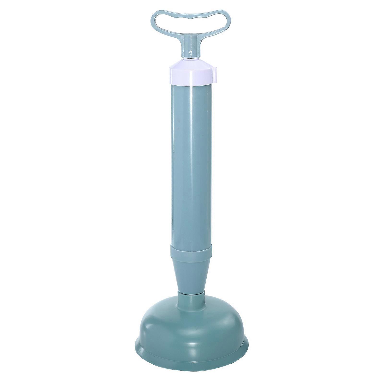 Drain Rod Plunger Bathroom Clean Tool for Toilet Floor Drain and Bathtub Blue Rubber for Drain 1Pc