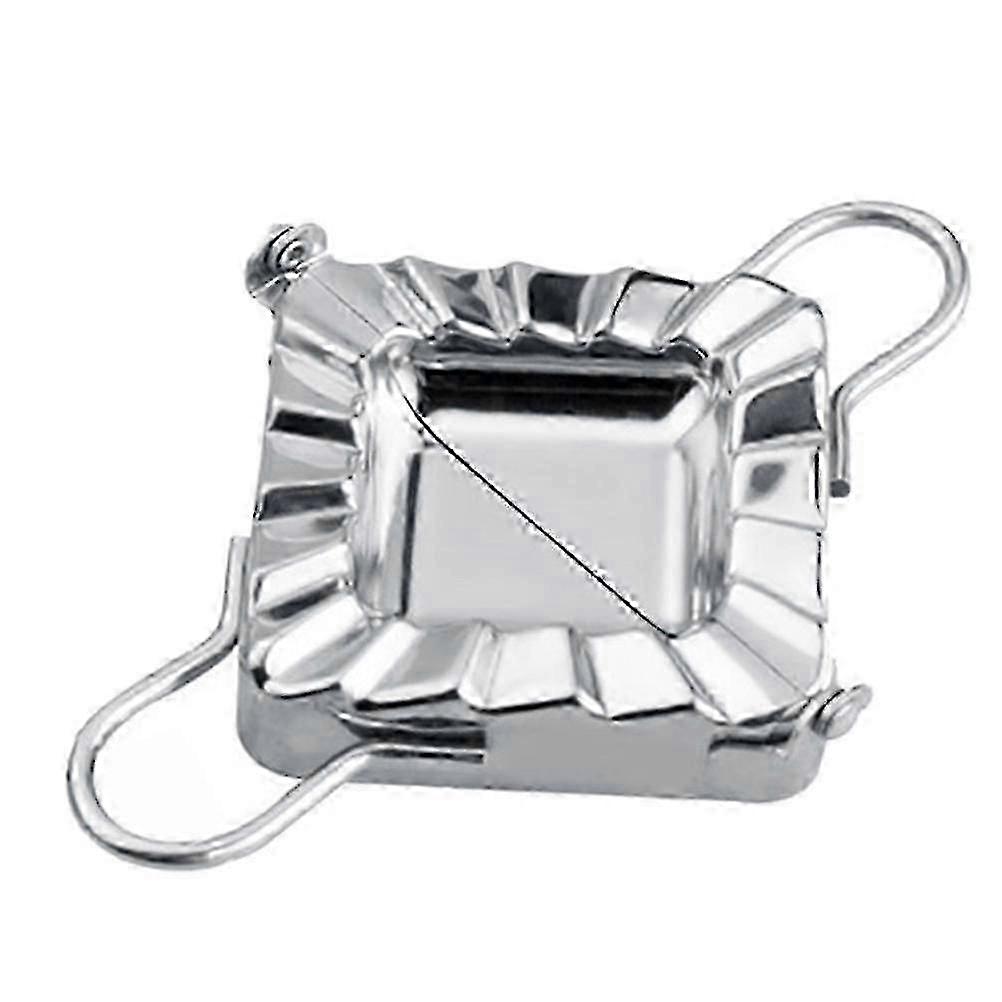 1pc Square Dumpling Wrapper Tool Stainless Steel Making Machine Dumpling Mould9.50X9.00X1.50CMSilver SZRH A-DS