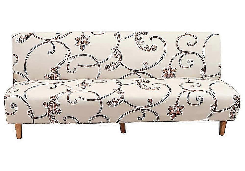Sofa cover without armrests stretch armless sofa throw 1 seater sofa cover