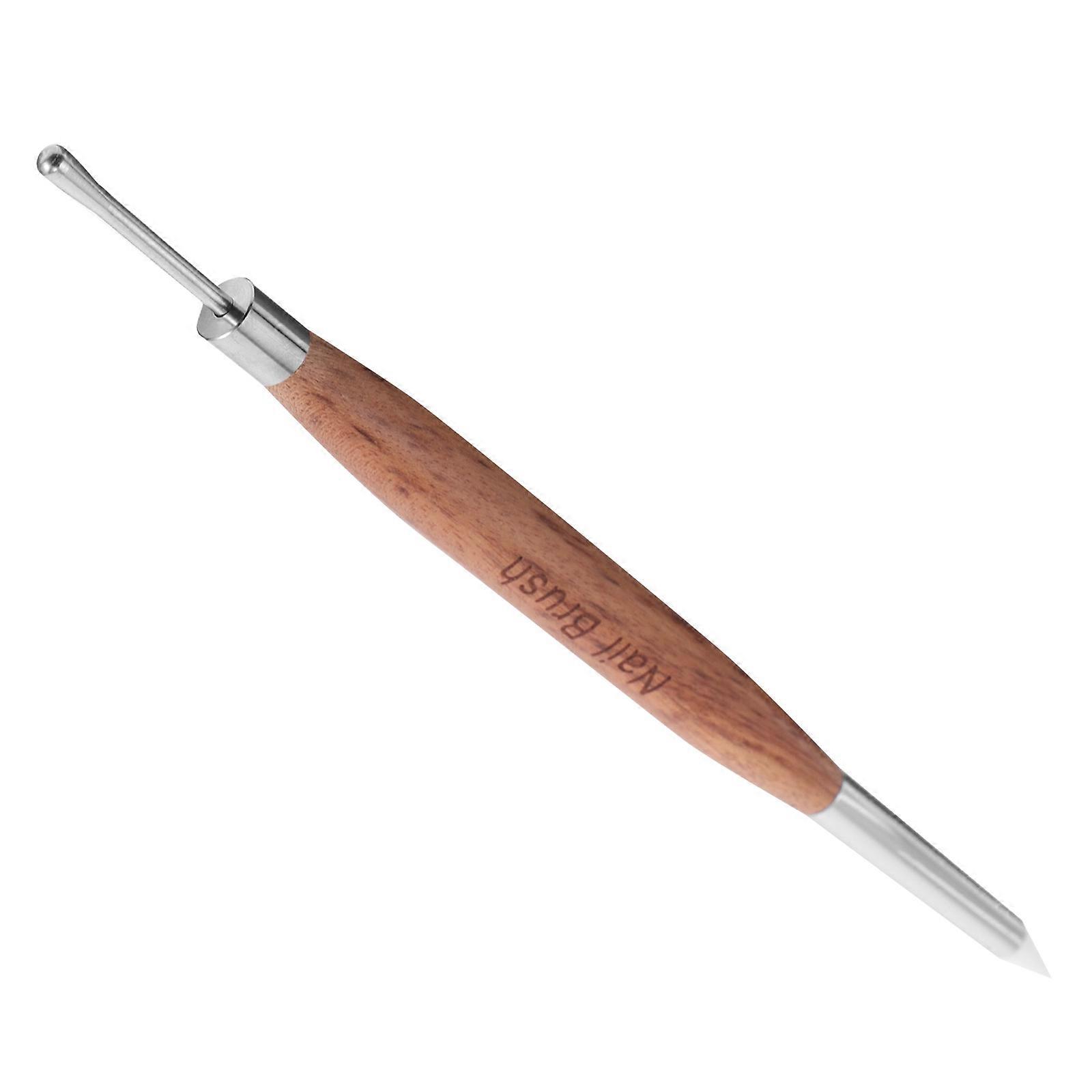 Nail Art Pen Double Headed for Glue Dotting Tool Light Brown