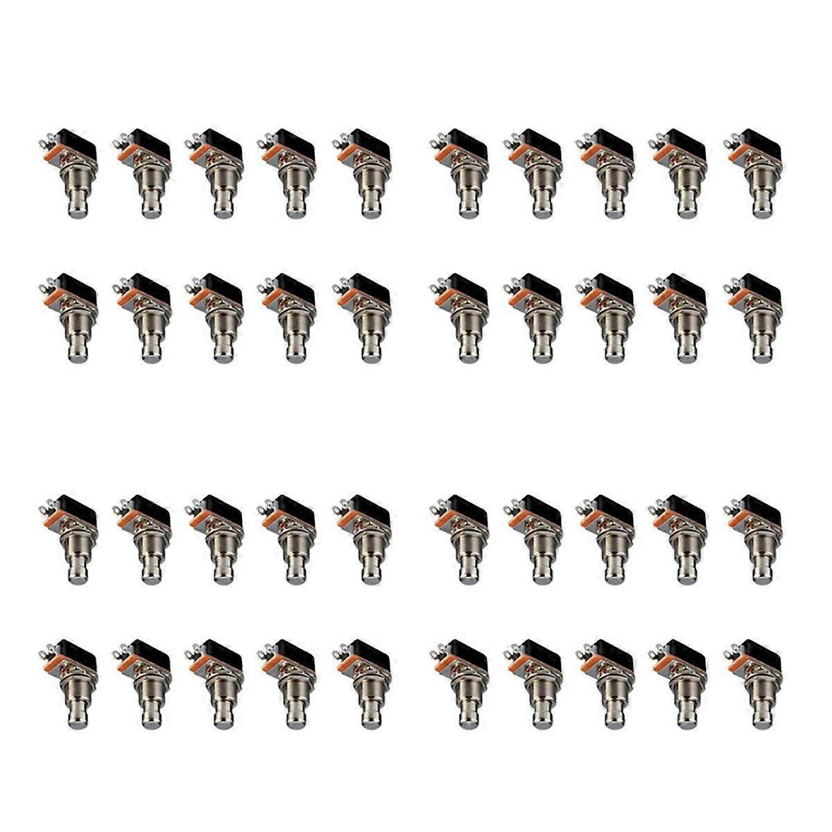 Guitar Effects Pedal Box Momentary SPST Button Stomp Foot Switch Push Button Pack of 40