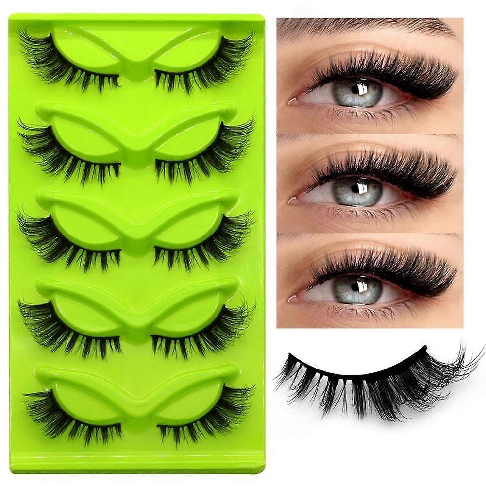 3D False Eyelashes, Natural & Fluffy - Handmade Small Clusters for Reusable Beauty