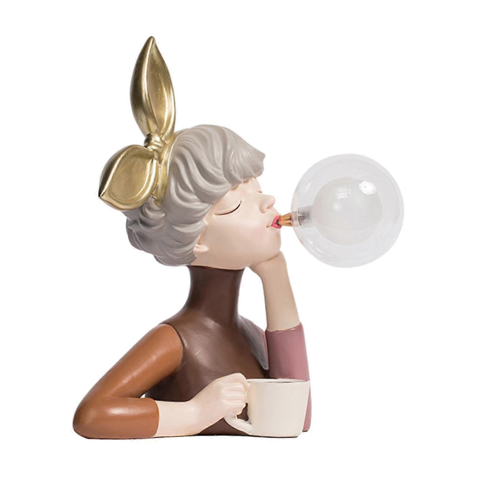 Night Light Decorative Desk Lamp for Living Room with Cartoon Girl Bedside Lamp Relaxation Lamp for Relaxing for Style F Stil F