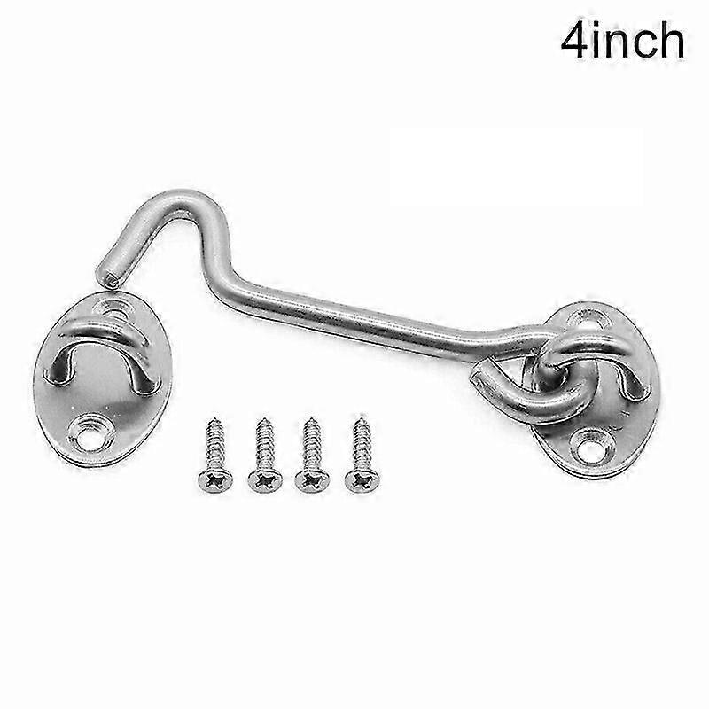 Durable cabin hook for windows and doors - stainless steel silent latch