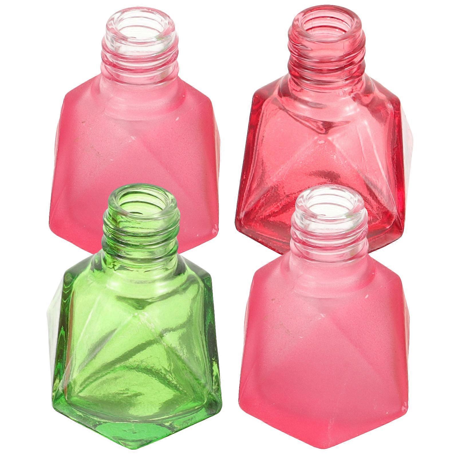 Nail Polish Bottle Glass Refillable Nail Polish Bottles for Storage 4Pcs