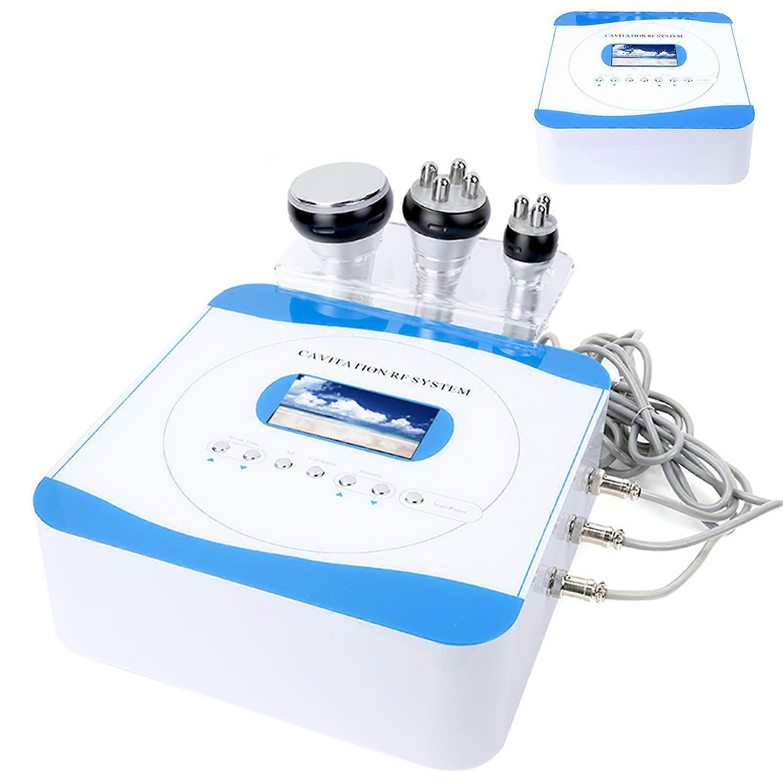 40K RF Ultrasonic 3-Head Body Slimming Machine 100-240V US Plug