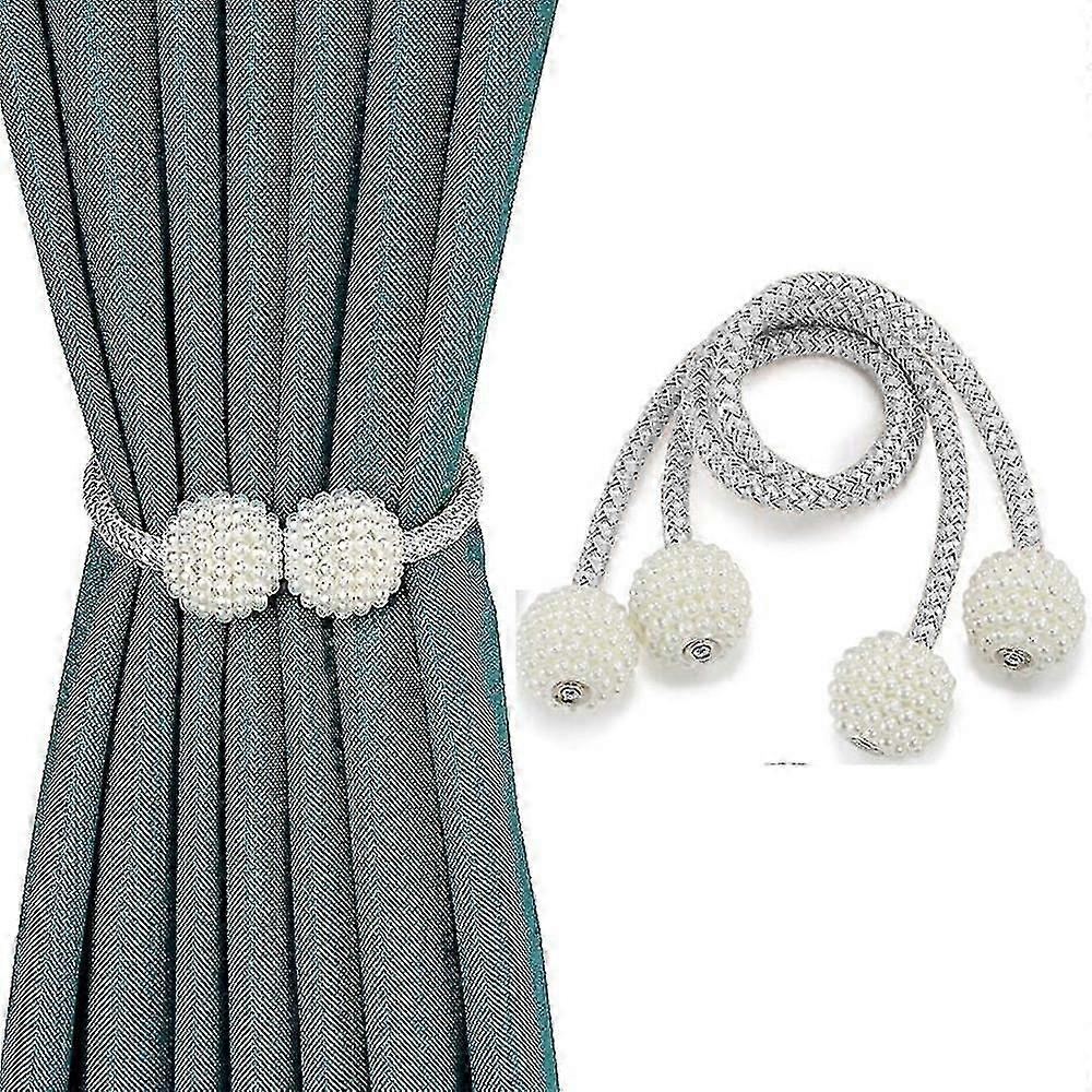 Magnetic Curtain Tie-Back Clips: Decorative Rope Holdbacks, Drapery Weave Holders for Wefts