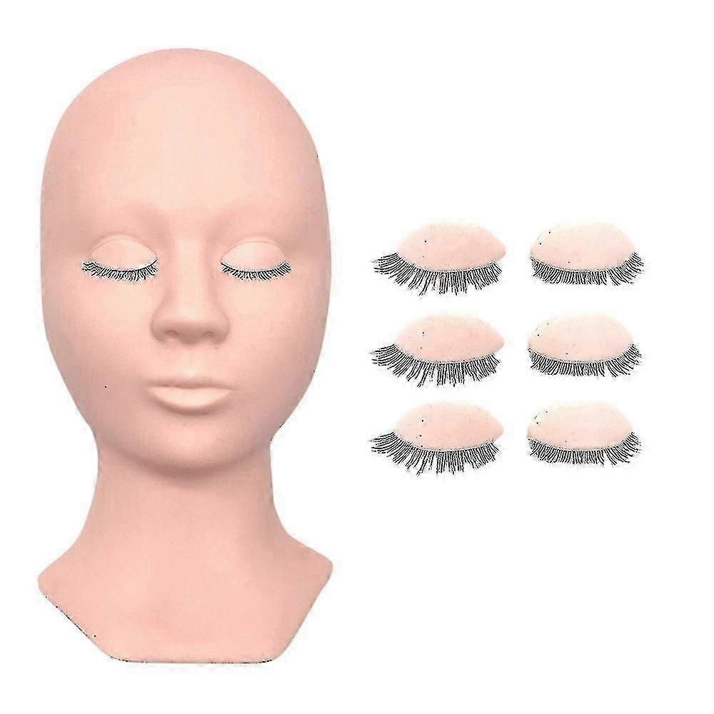 Removable Eyelids Eyelash Grafting Mannequin Head Lashes Extension A