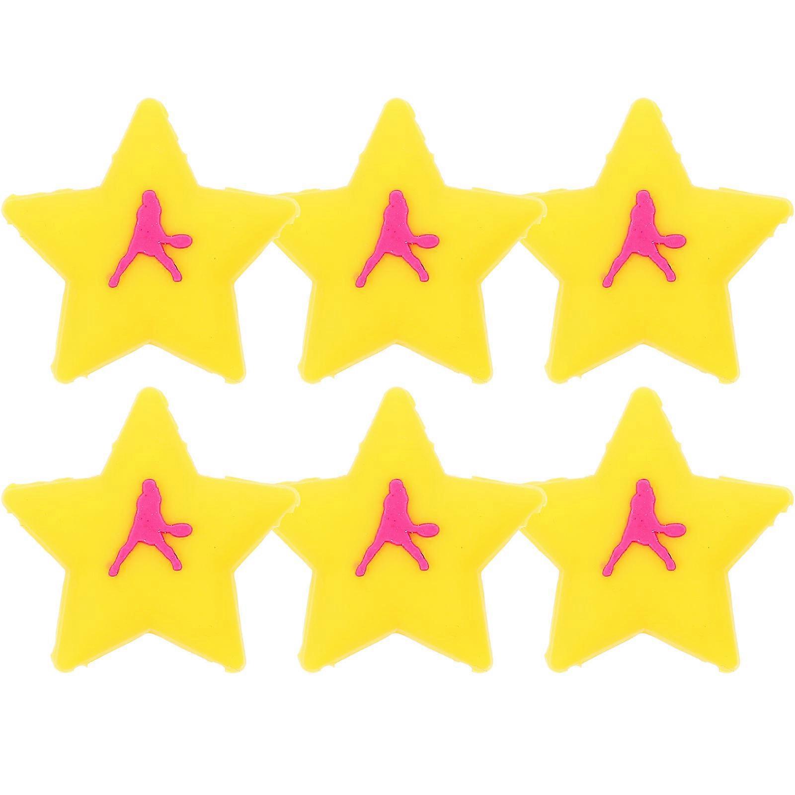 Rubber Tennis Racquet Dampener Cartoon Style for Vibration Absorption 6Pcs