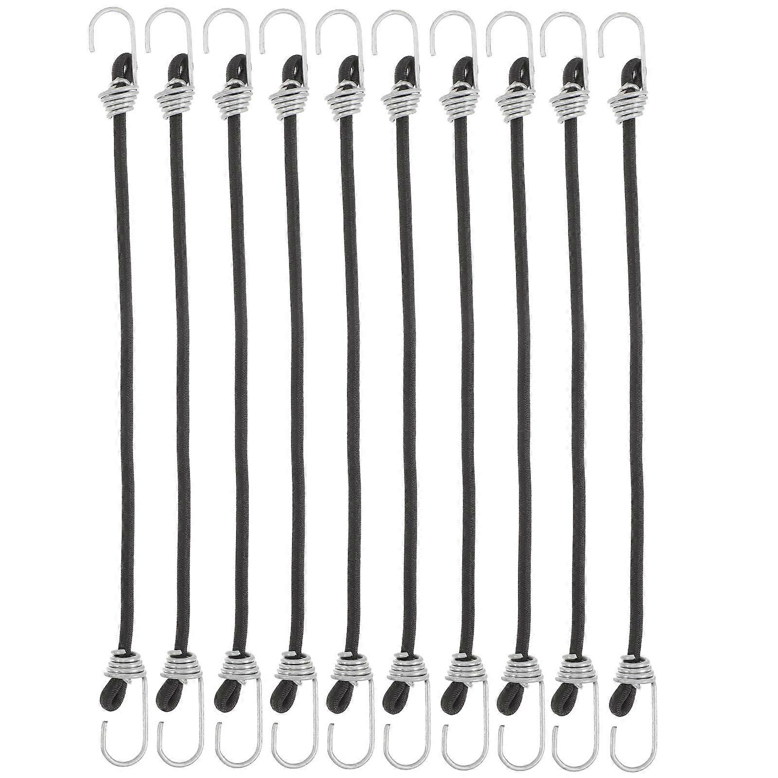 Elastic Bungee Cords 10Pcs with Hooks for Bike and Motorcycle Binding