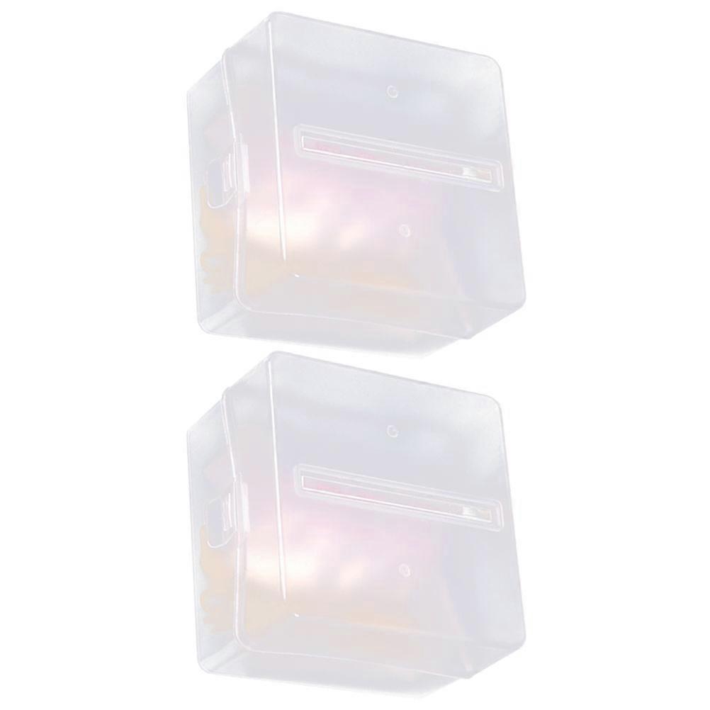 Cake Money Box Money Pull Out Function 2Pcs Transparent Plastic Gift Accessory