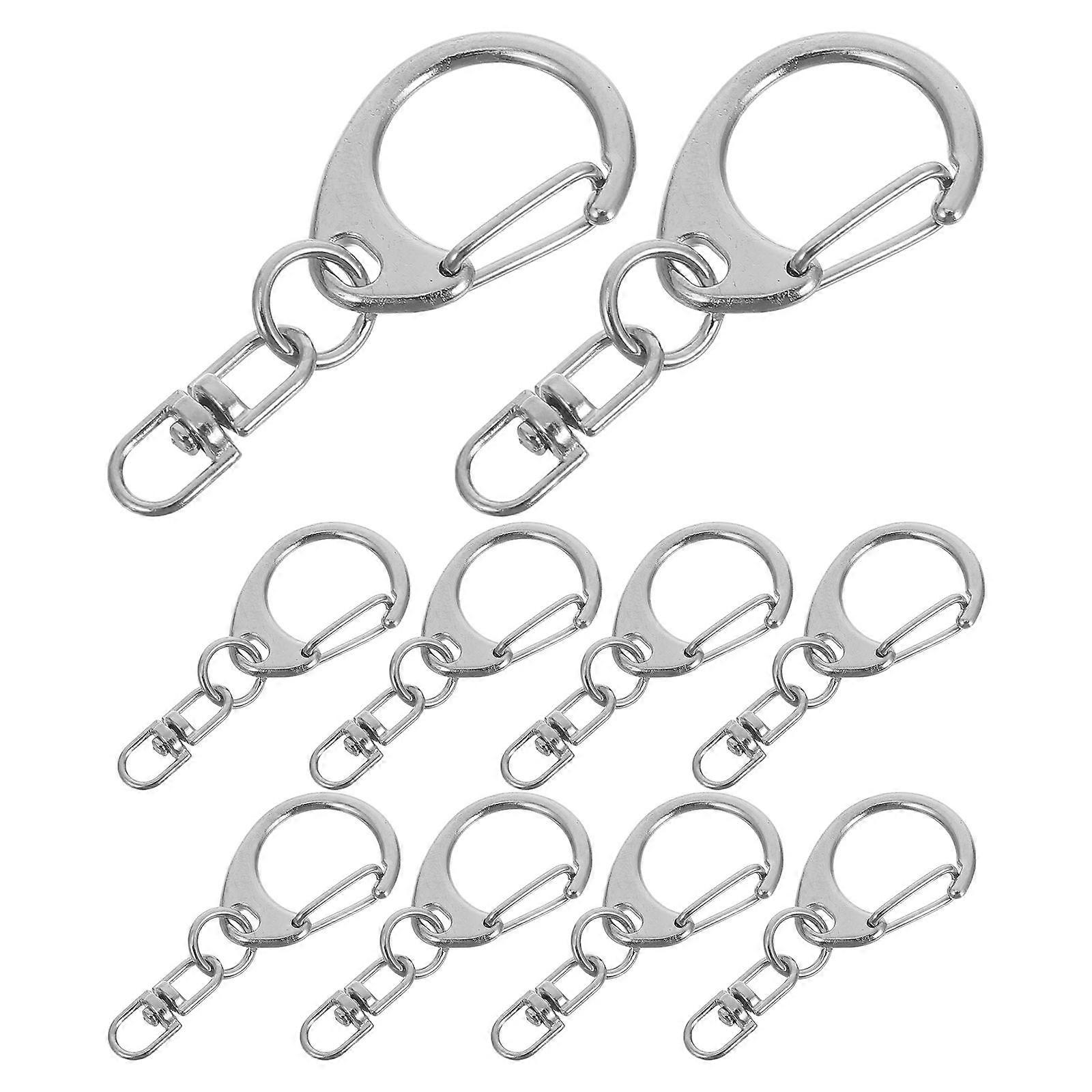 10pcs Diy Crafts Lobster Clasp Keychain Clip Heavy Duty Swivel Snap Hooks For Lanyard Metal Swivel Snap Hooks For Bag Making Hardware Small Snap Hook
