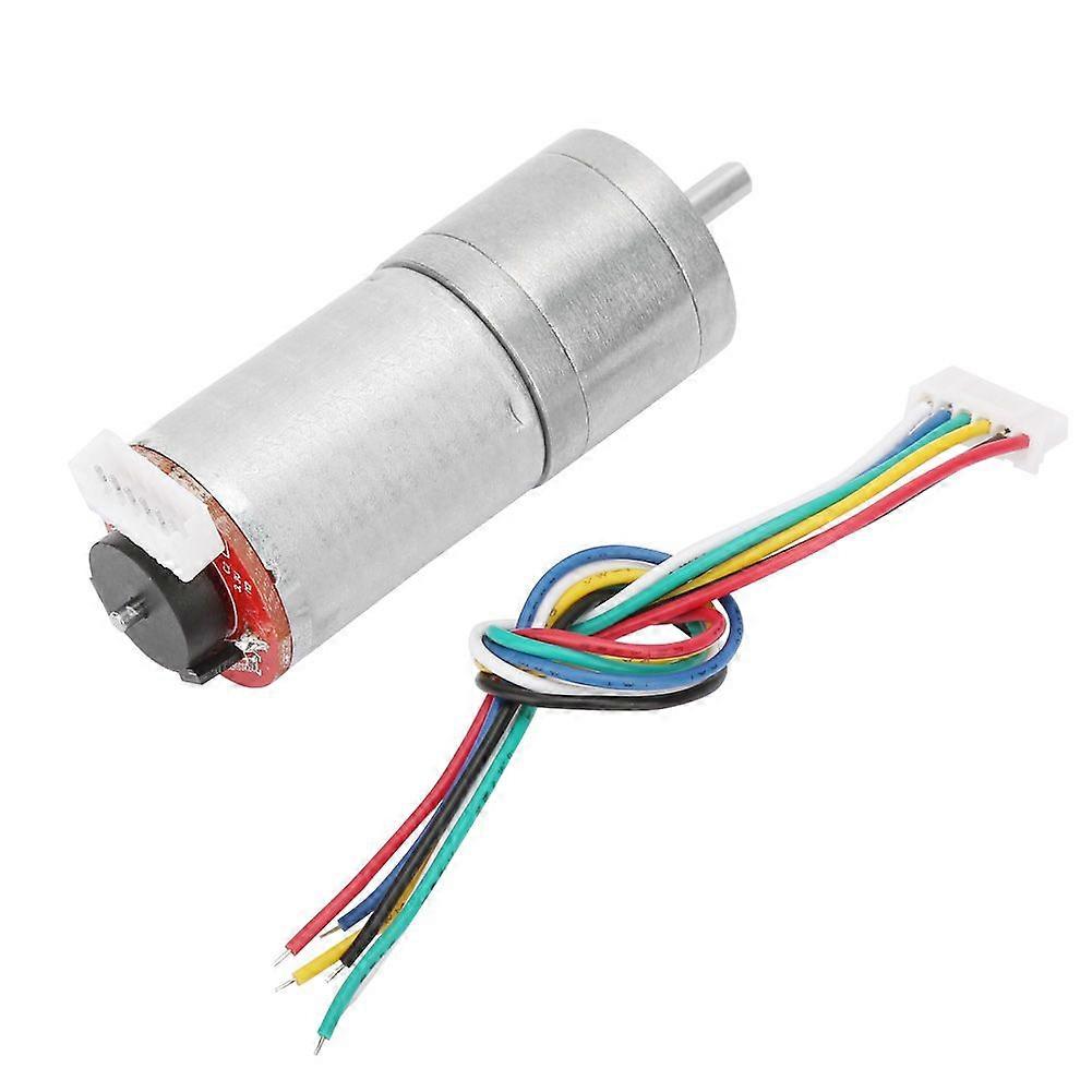 DC 12V Encoder Gear Motor Speed Reduction Motor for Robot RC Car DIY Engine Toy (200RPM)