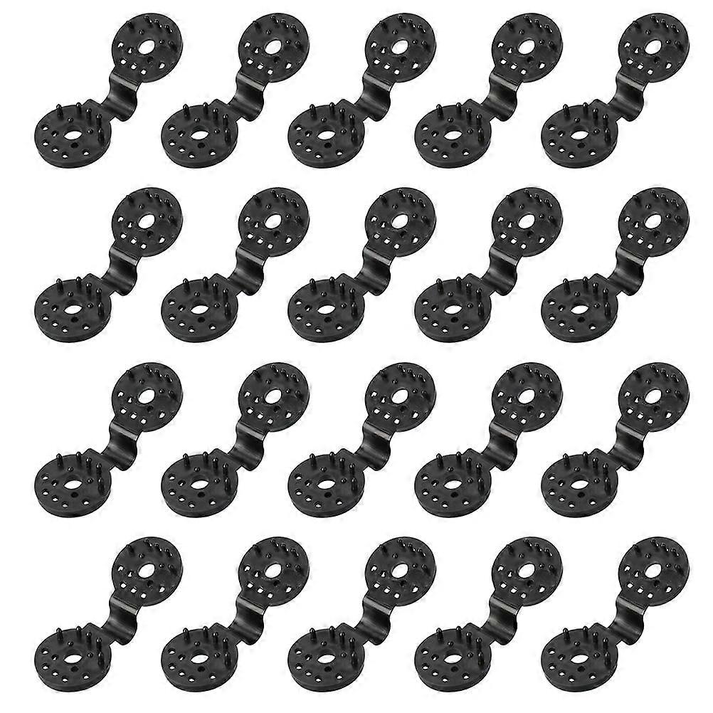 20pcs Plastic Instant Grommets Practical Fence Shading Net Clips (Black)