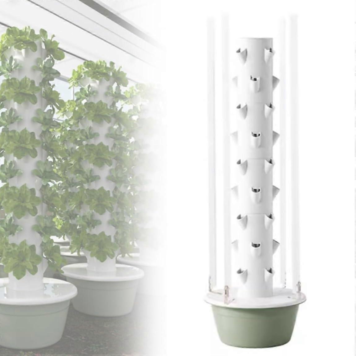 Hydroponics Growing System Hydroponics Tower With LED Grow Light Vertical Garden Tower For Herbs And Vegetables 20 Holes