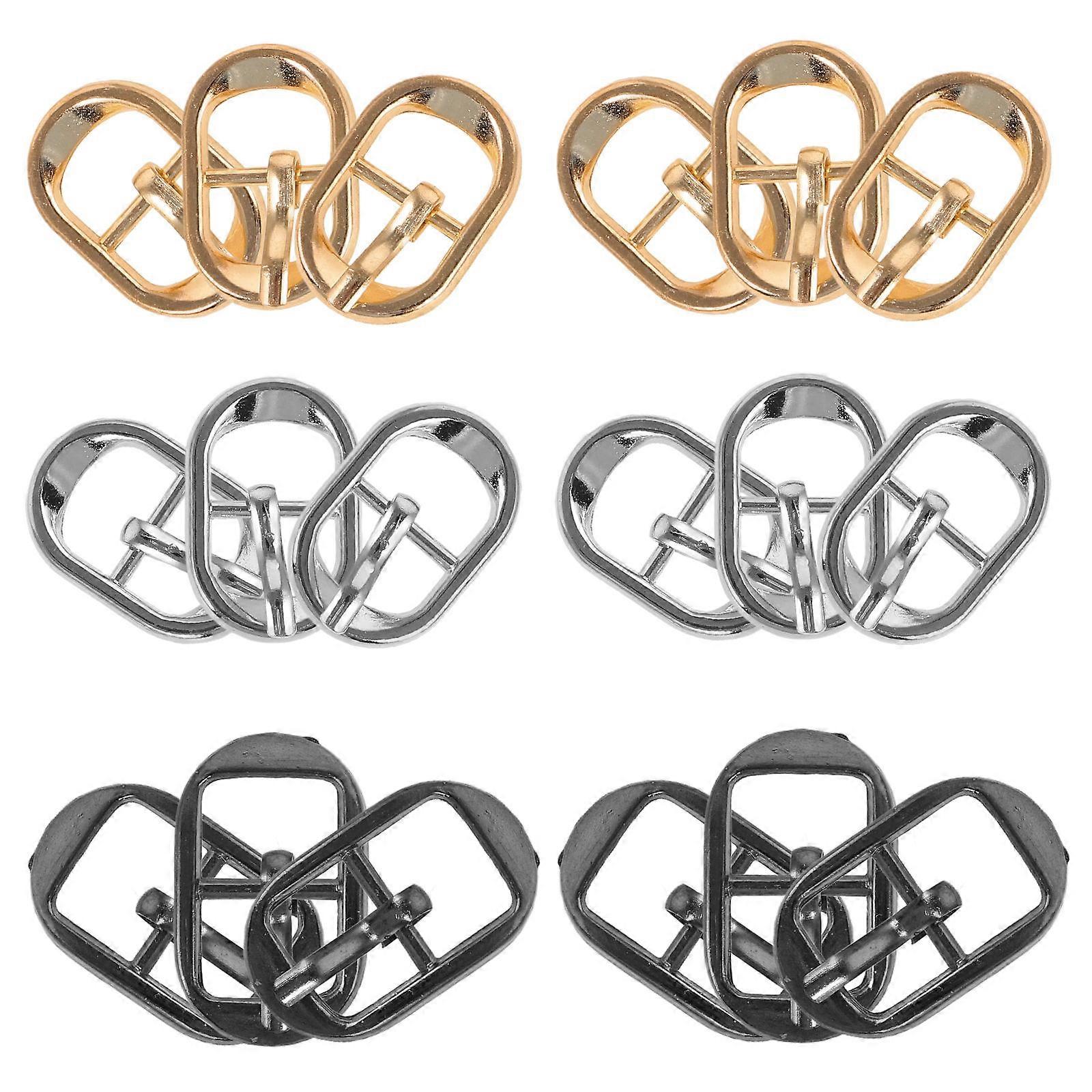 Single Prong Buckles Small Belt Stainless Steel Buckles for DIY Use 90Pcs