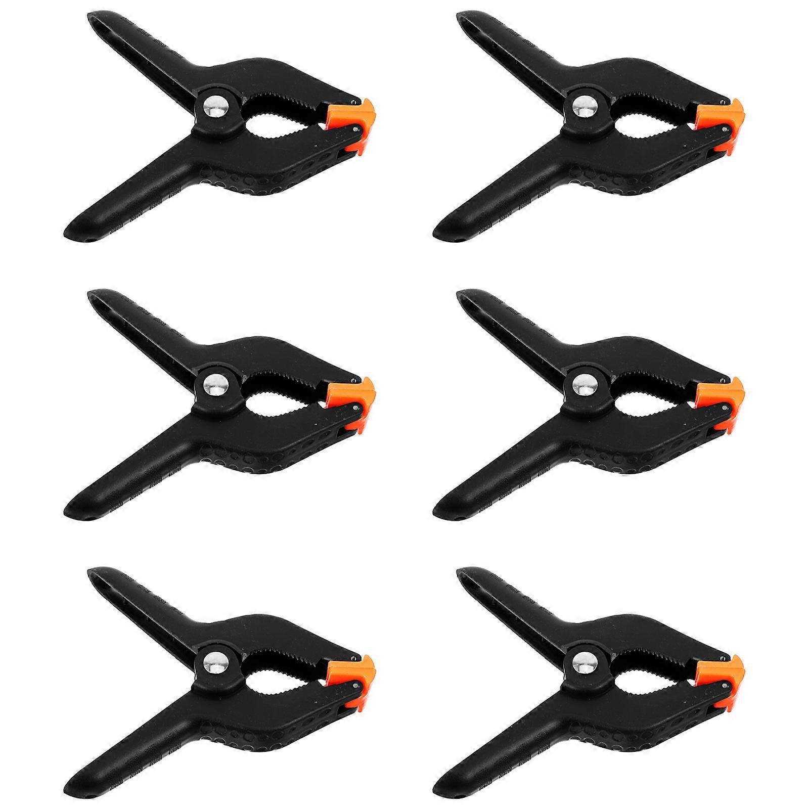 Photography Black Nylon Clamp Spring Clamp for Backdrop 6Pack