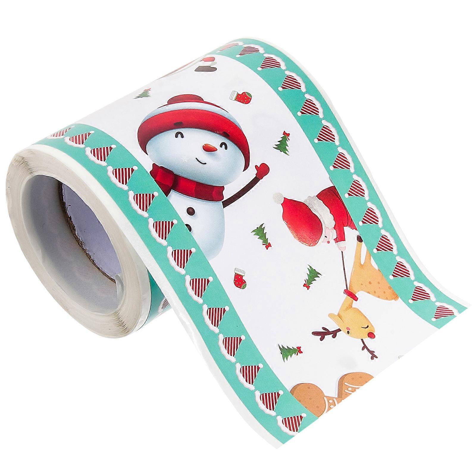 Removable Border Sticker Christmas Theme Decorative Border Trim Chalkboard Decoration 1 Roll
