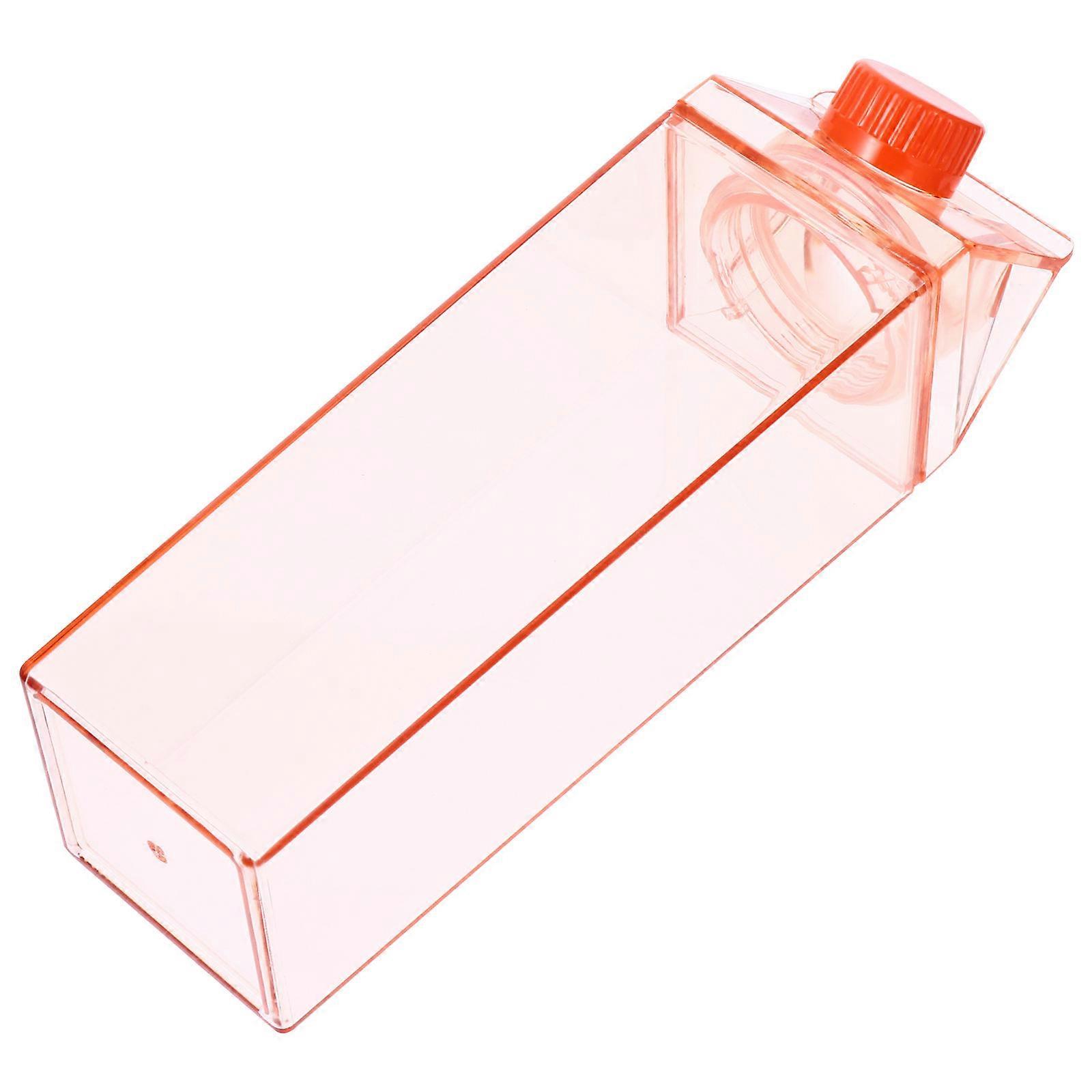 Milk Bottle Reusable Drink Bottle for Storage 1Pcs Leakproof Orange