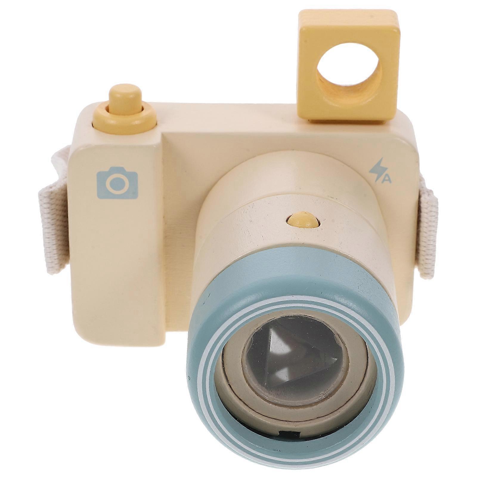 Kaleidoscope Toys Miniature Wood Camera with Lens for Kids 4Pcs Set
