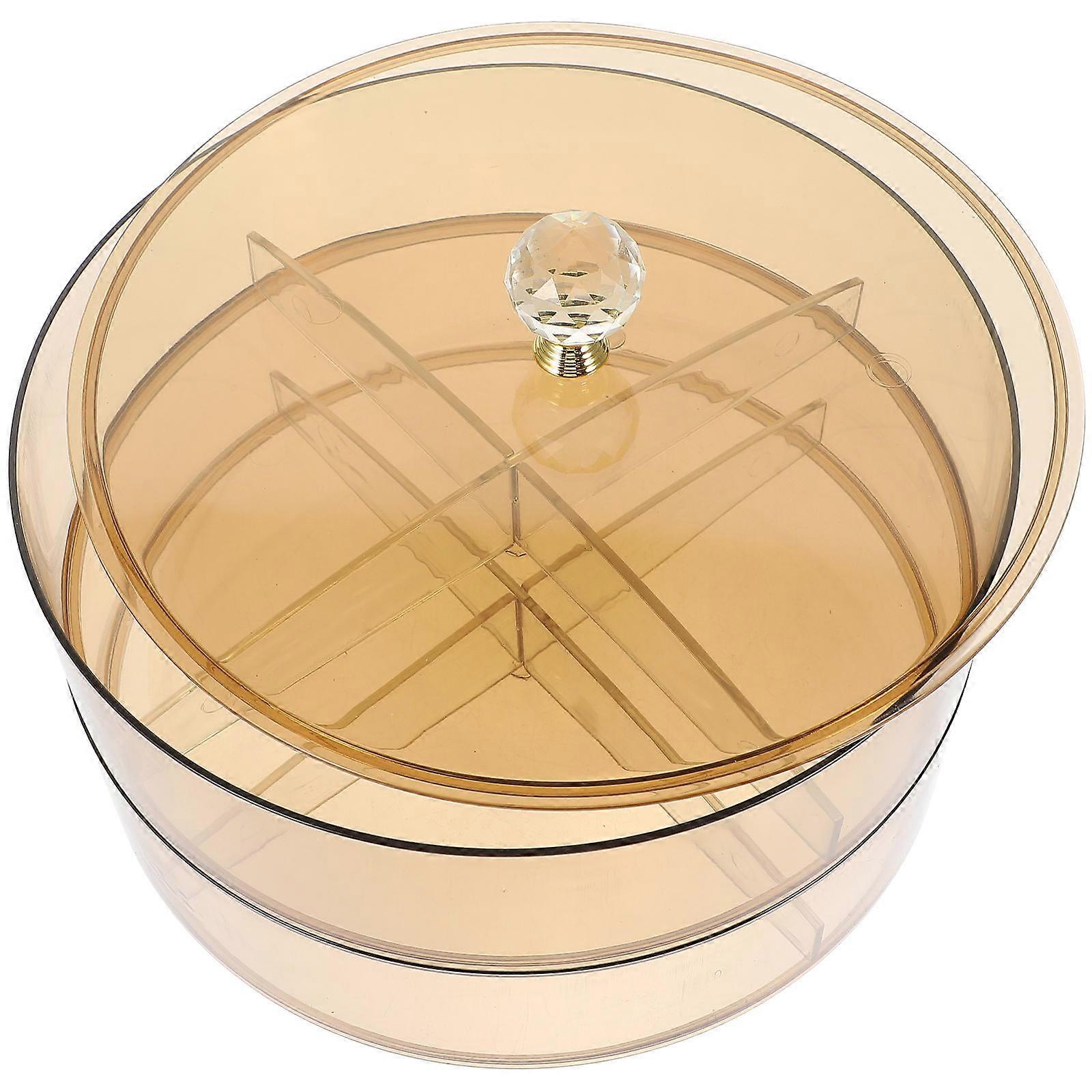 Compartment Snack Box Container for Storage 2Pcs Double Layer Lidded Box