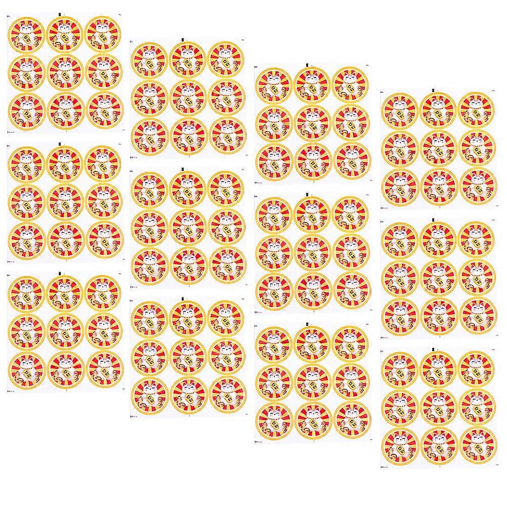 Lucky Cat Candy Bag Sealing Sticker for Decor 30 Sheets