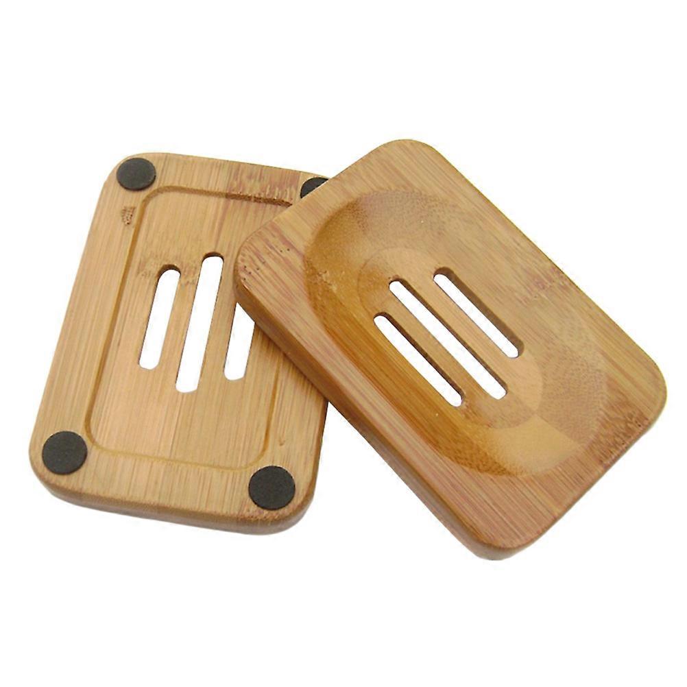 Self Draining Bamboo Soap Holder For Bathroom Counter Top And Shower .7X3.1X0.5In Quick Dry 1Pack