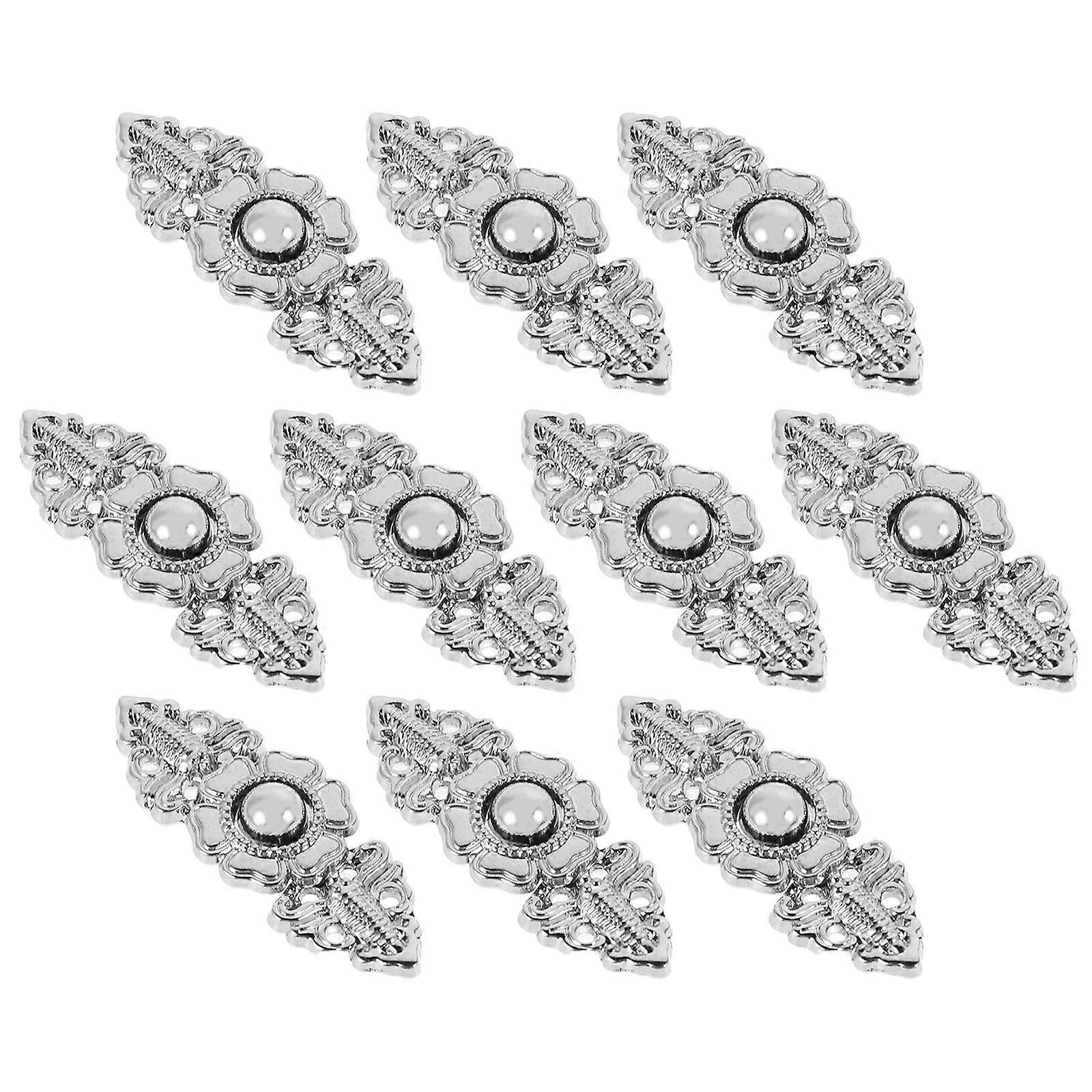 Silver Alloy Cheongsam Fastener for Cape 30Pcs Buttons