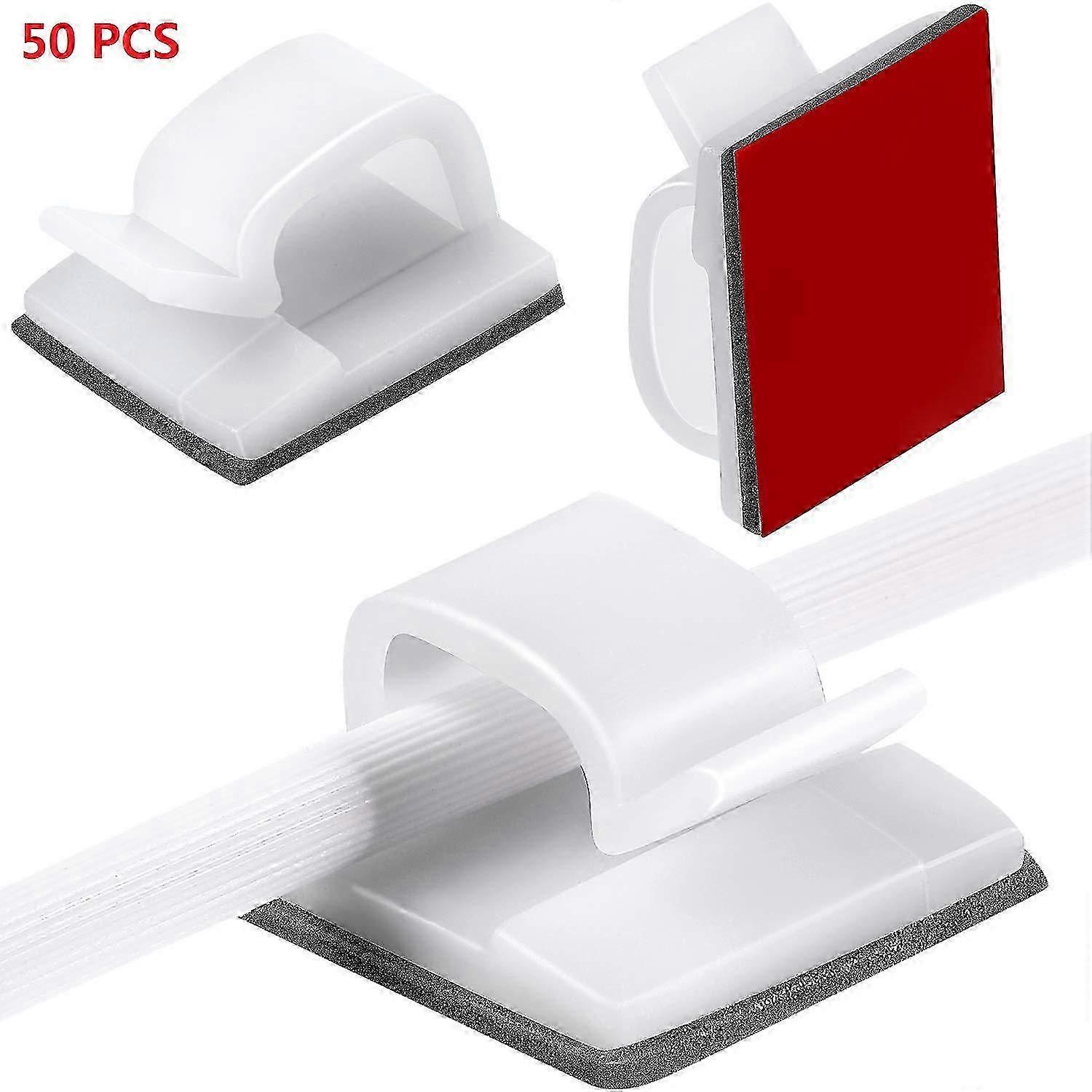 Self Adhesive Cable Management Organizer Clips Adjustable Wall Desk Tidy Data Wire Cord Fixer Fastener Clips For Home Office