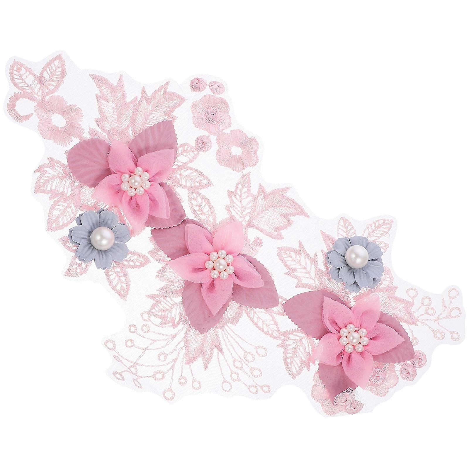 Embroidered Flower Applique Patch Decorative Design For Crafts Decoration Handmade Projects 1Pack