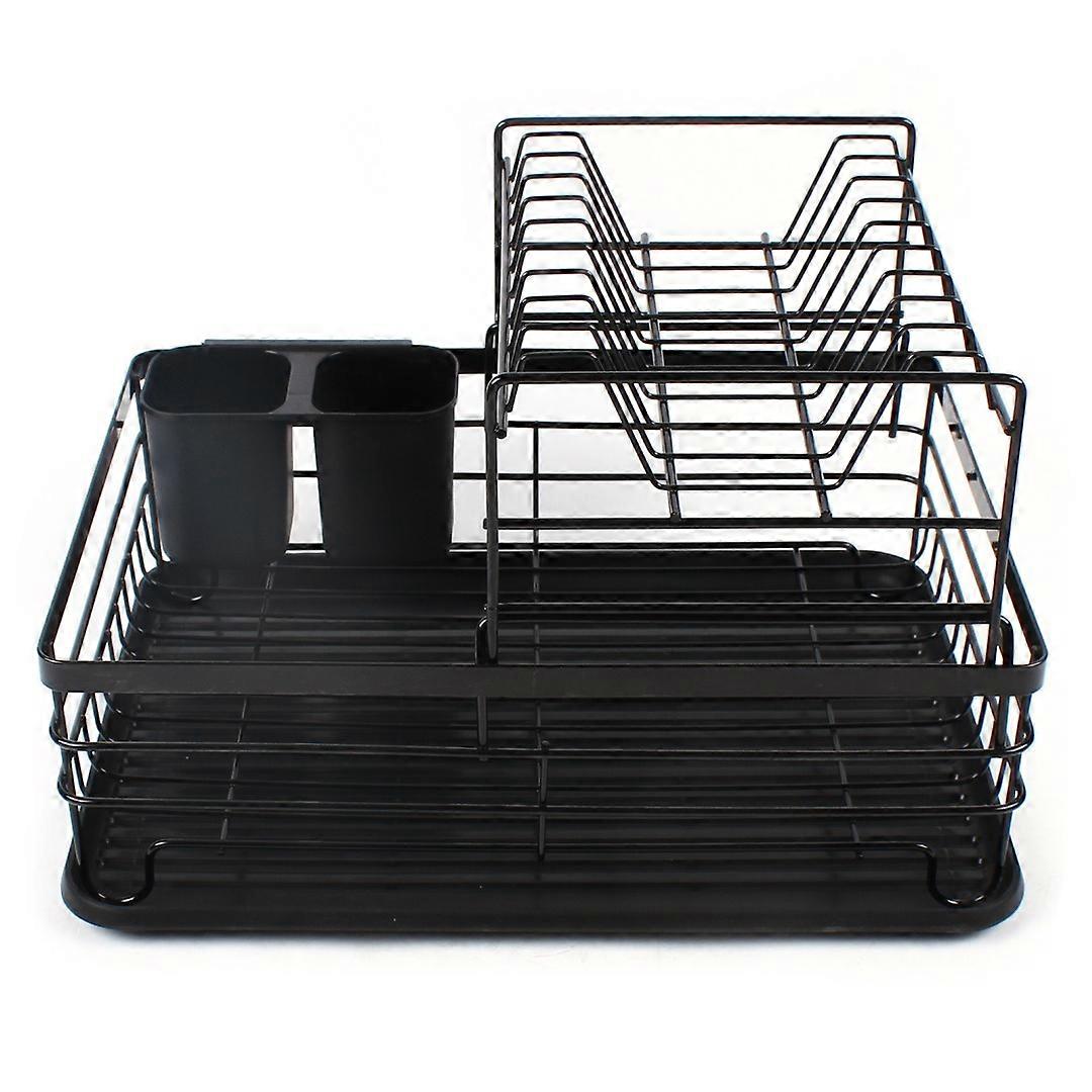 2-Tier Dish Drying Rack Compact Kitchen Organizer Water-resistant
