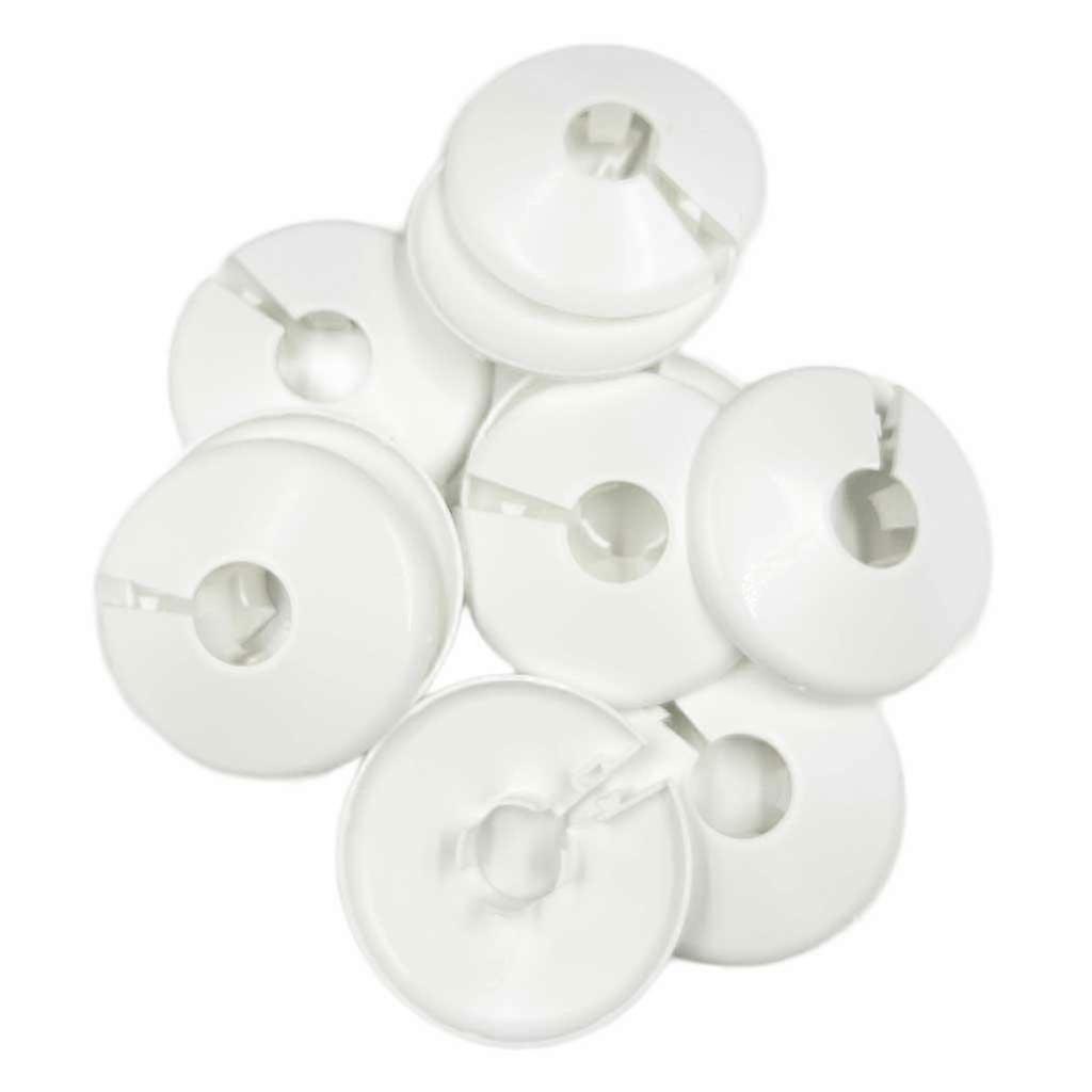 PC08 Talon Pipe Collars Covers 8mm White 10 Pack